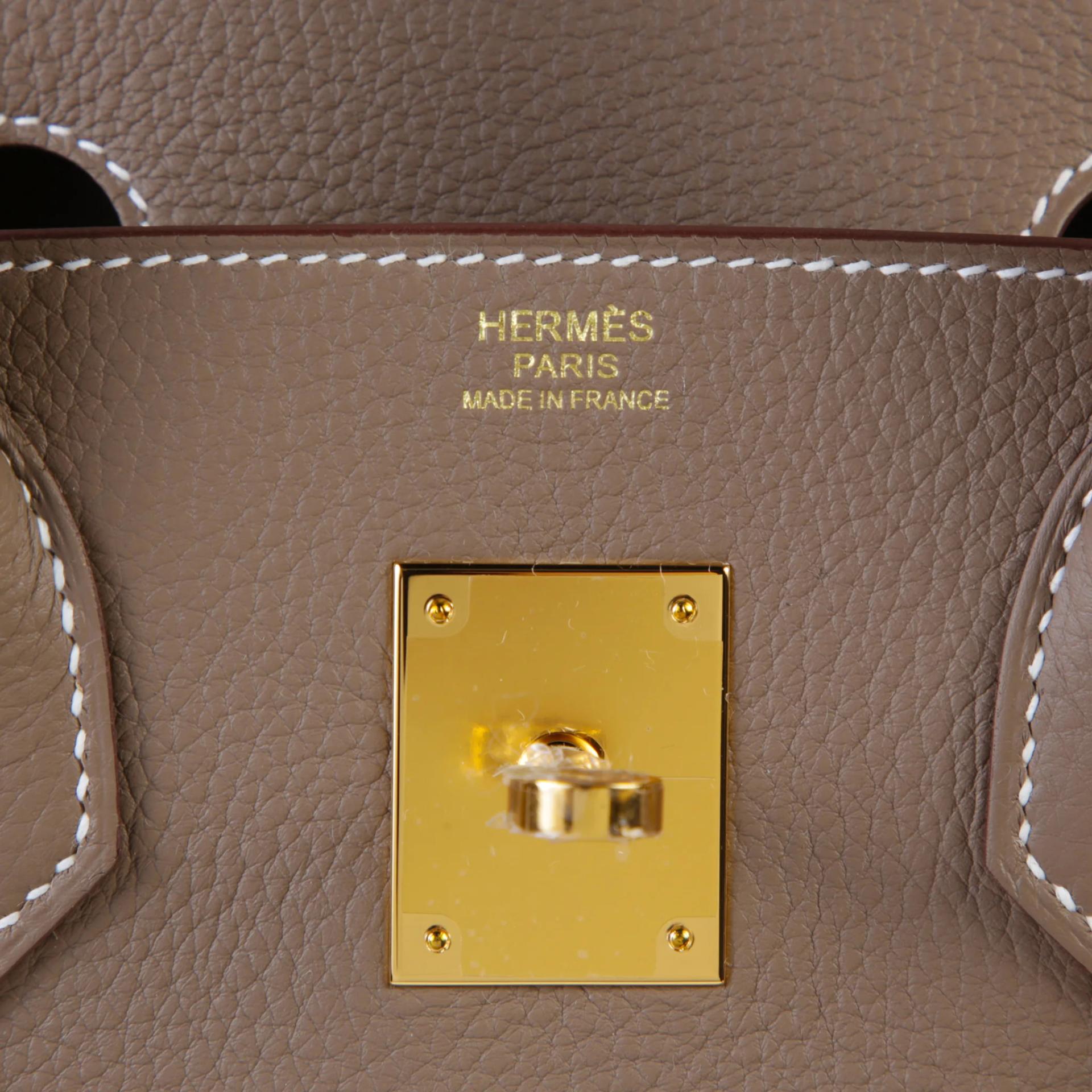 Brand New ( Rank N ) HERMÈS Birkin 30 Etoupe (18) Togo Gold hardware G (2026) - 9