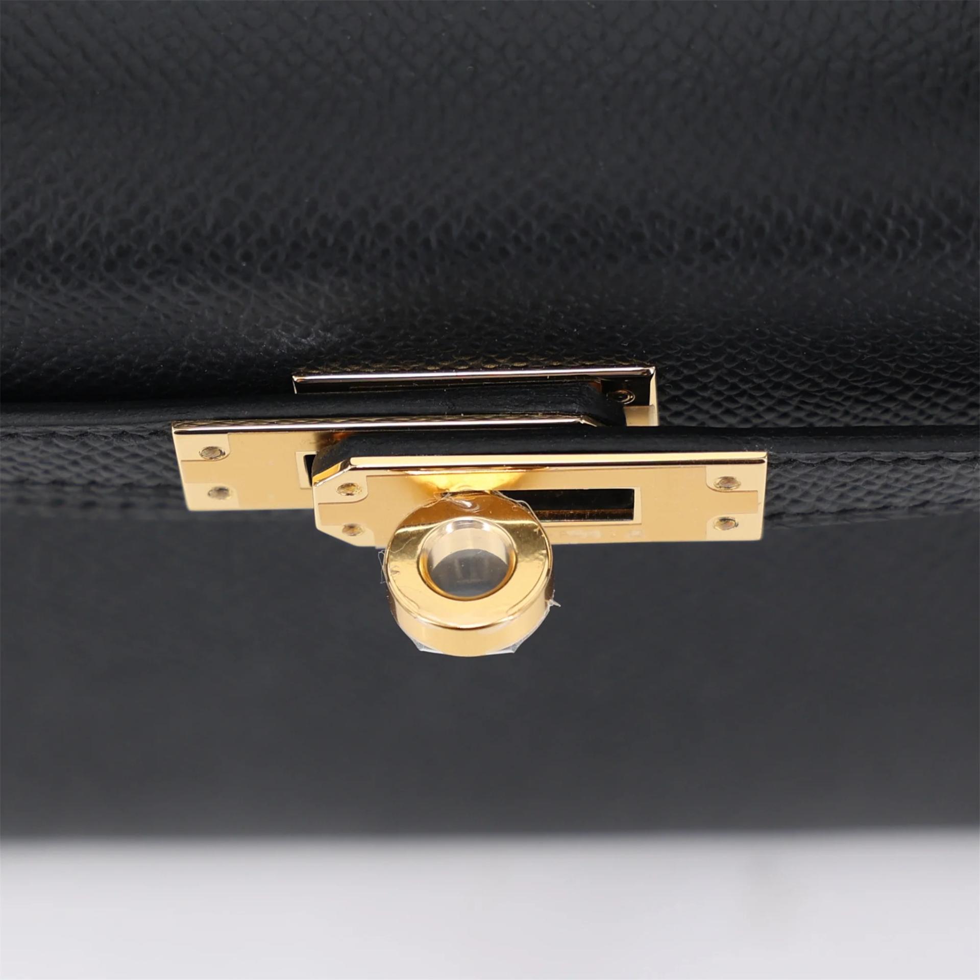 ランク N 新品 HERMÈS エルメス ミニケリー2 ブラック エプソン ゴールド金具 G刻印 (2026) - 9