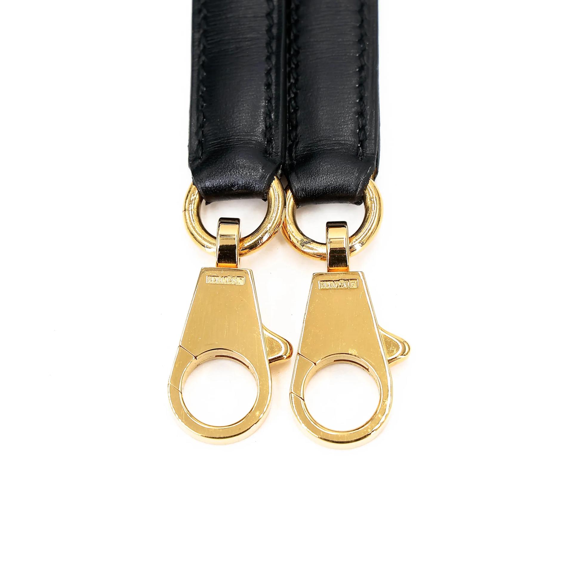 ランク A HERMÈS エルメス ケリー32 ブラック (89) ボックスカーフ ゴールド金具 □A刻印 (1997) - 46