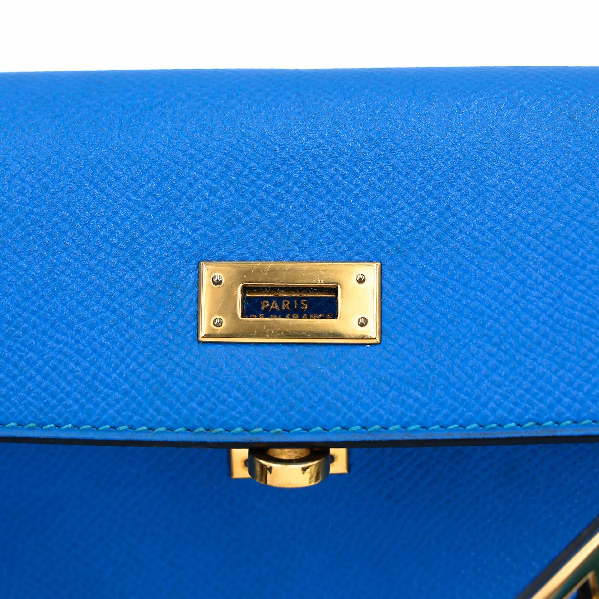 ランク A HERMÈS エルメス ケリーアド PM ブルーフランス (71) エプソン ゴールド金具 □A刻印 (1997) - 20