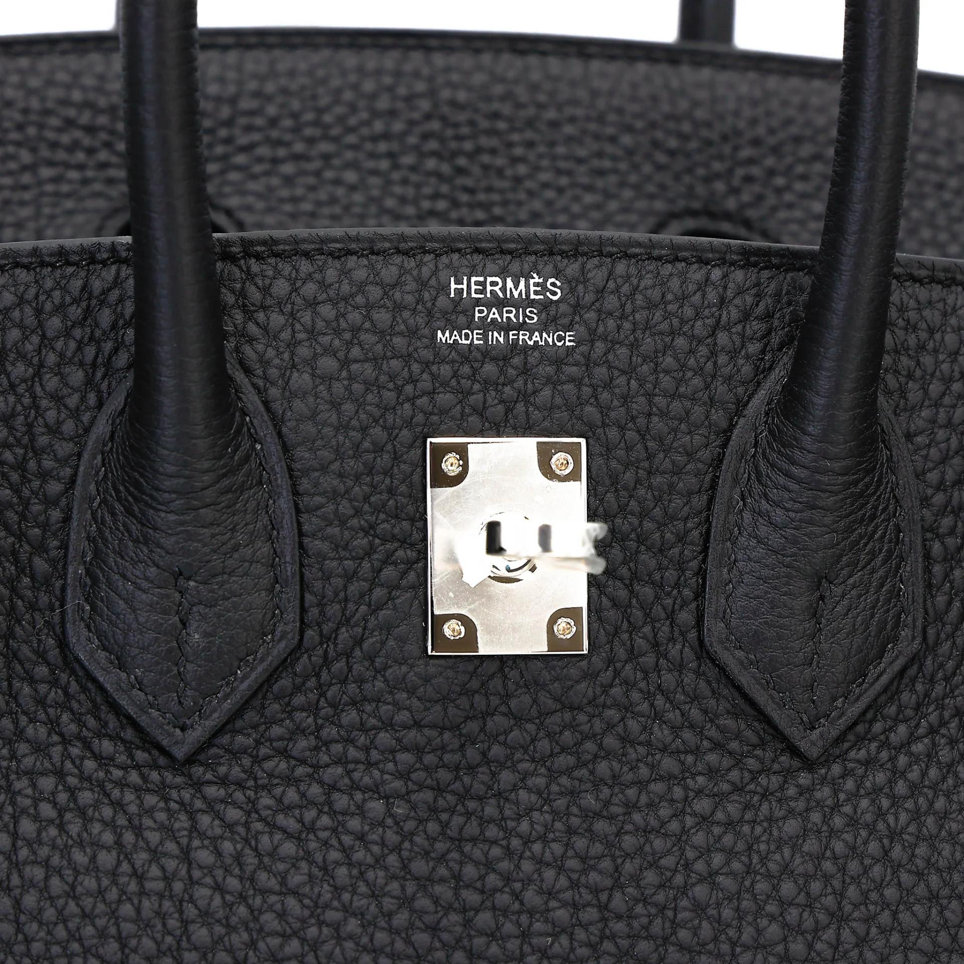 ランク N 新品 HERMÈS エルメス バーキン25 ブラック (89) トゴ シルバー金具 G刻印 (2026) - 10