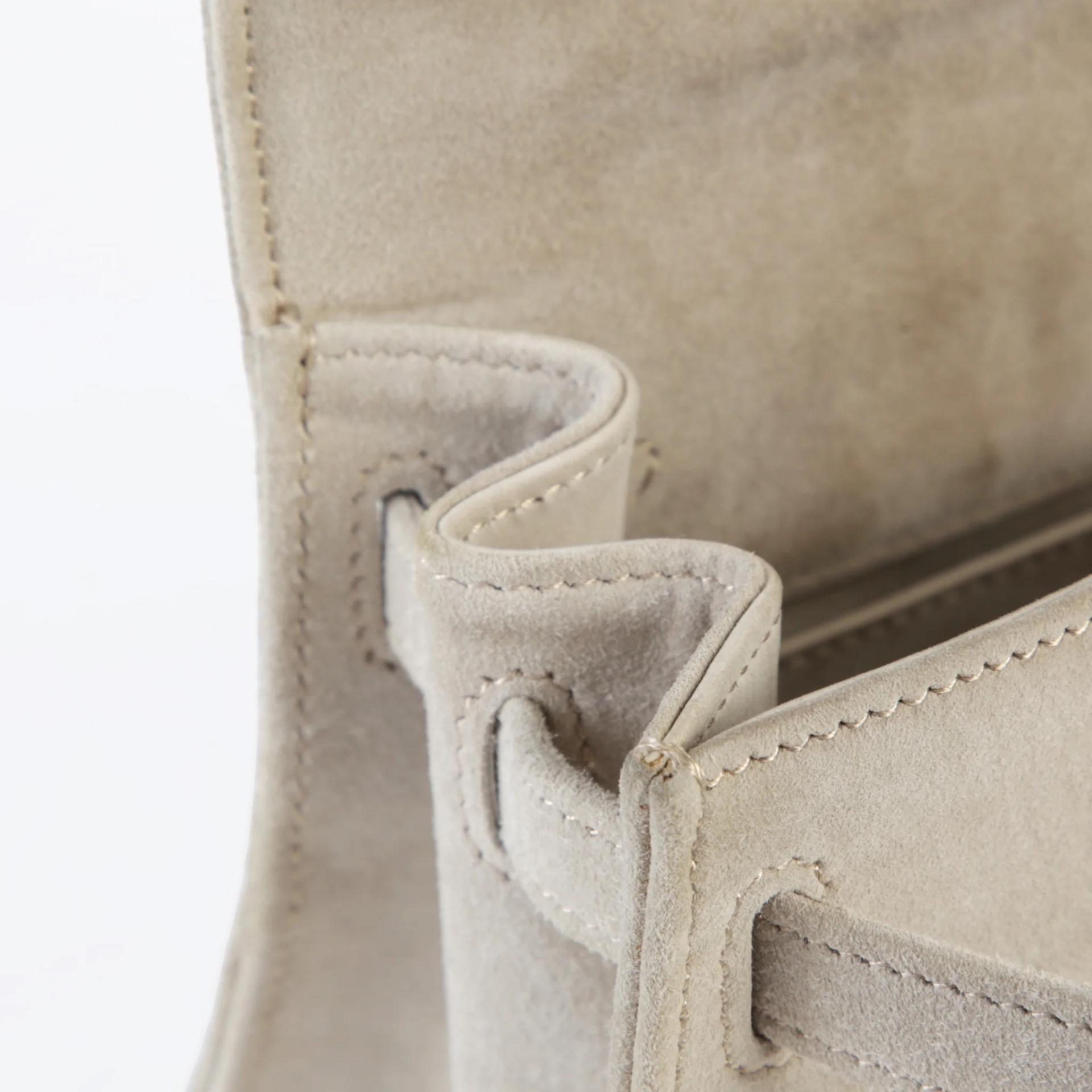 A美品 HERMÈS 愛馬仕 Mini Kelly 20 灰色 Doblis Suede 麂皮 金扣 □O刻 2011年 - 13