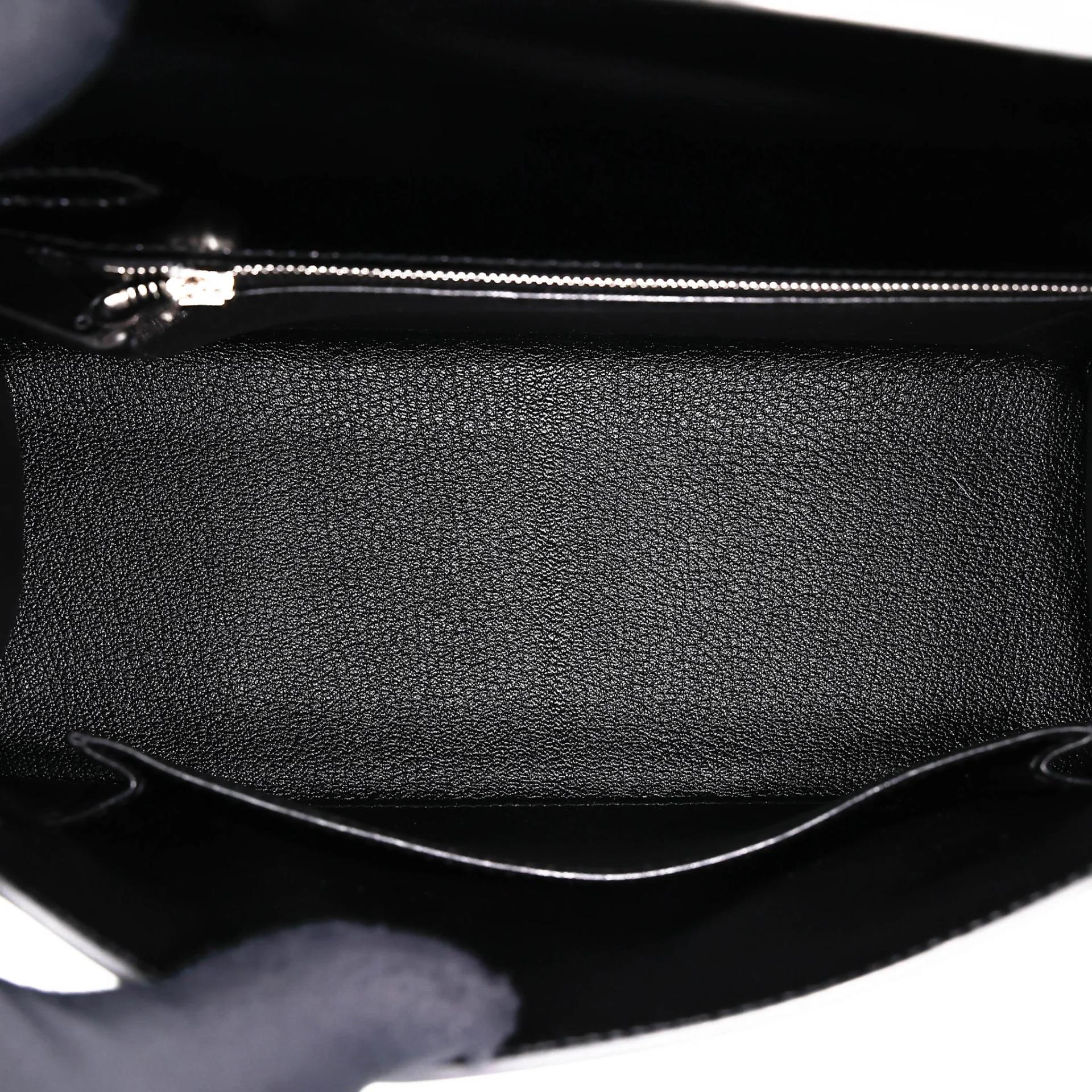 ランク N 新品 HERMÈS エルメス ケリー25 ブラック (89) ボックスカーフ シルバー金具 G刻印 (2026) - 18