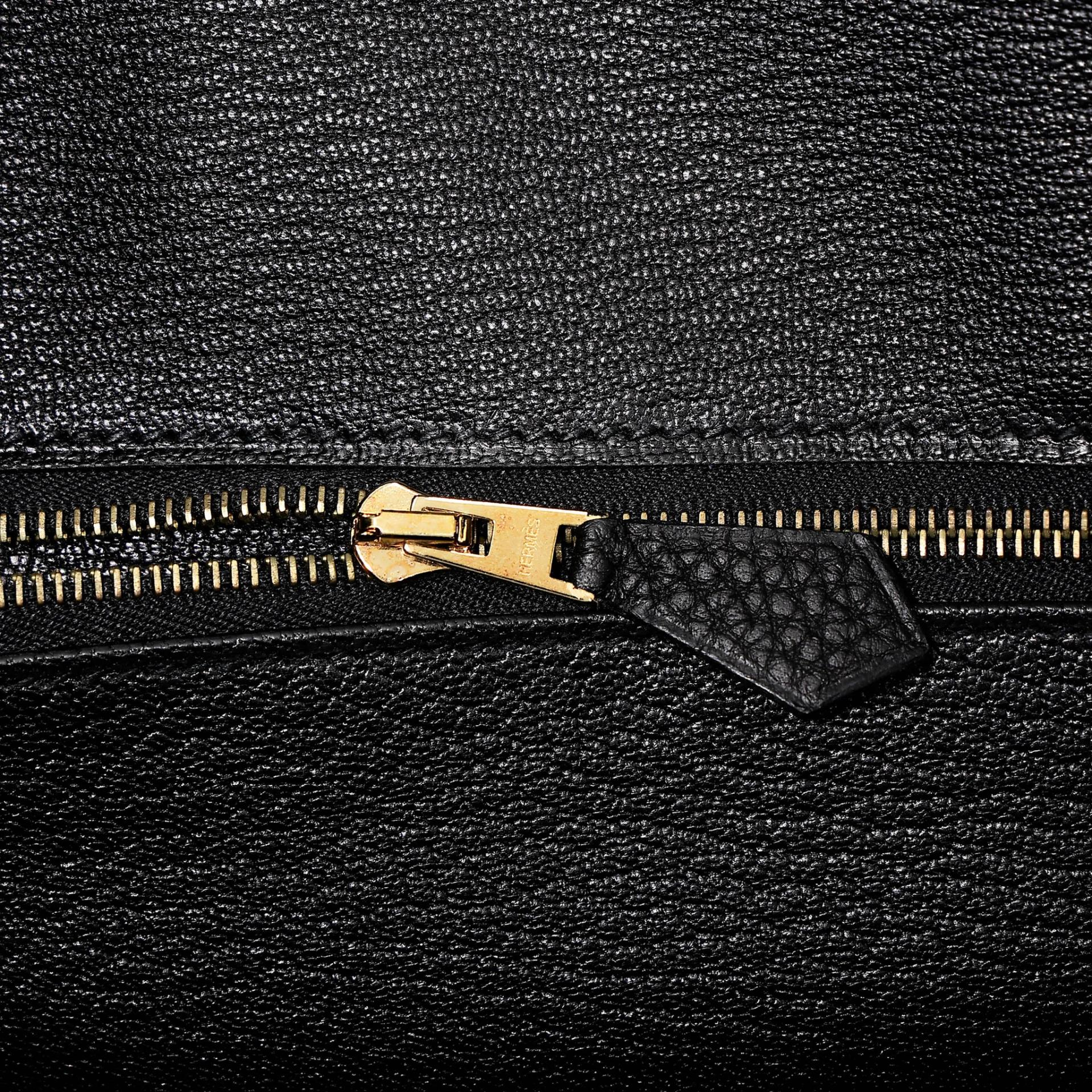 ランク A HERMÈS エルメス バーキン25 ブラック (89) トゴ ゴールド金具 X刻印 (2016) - 13