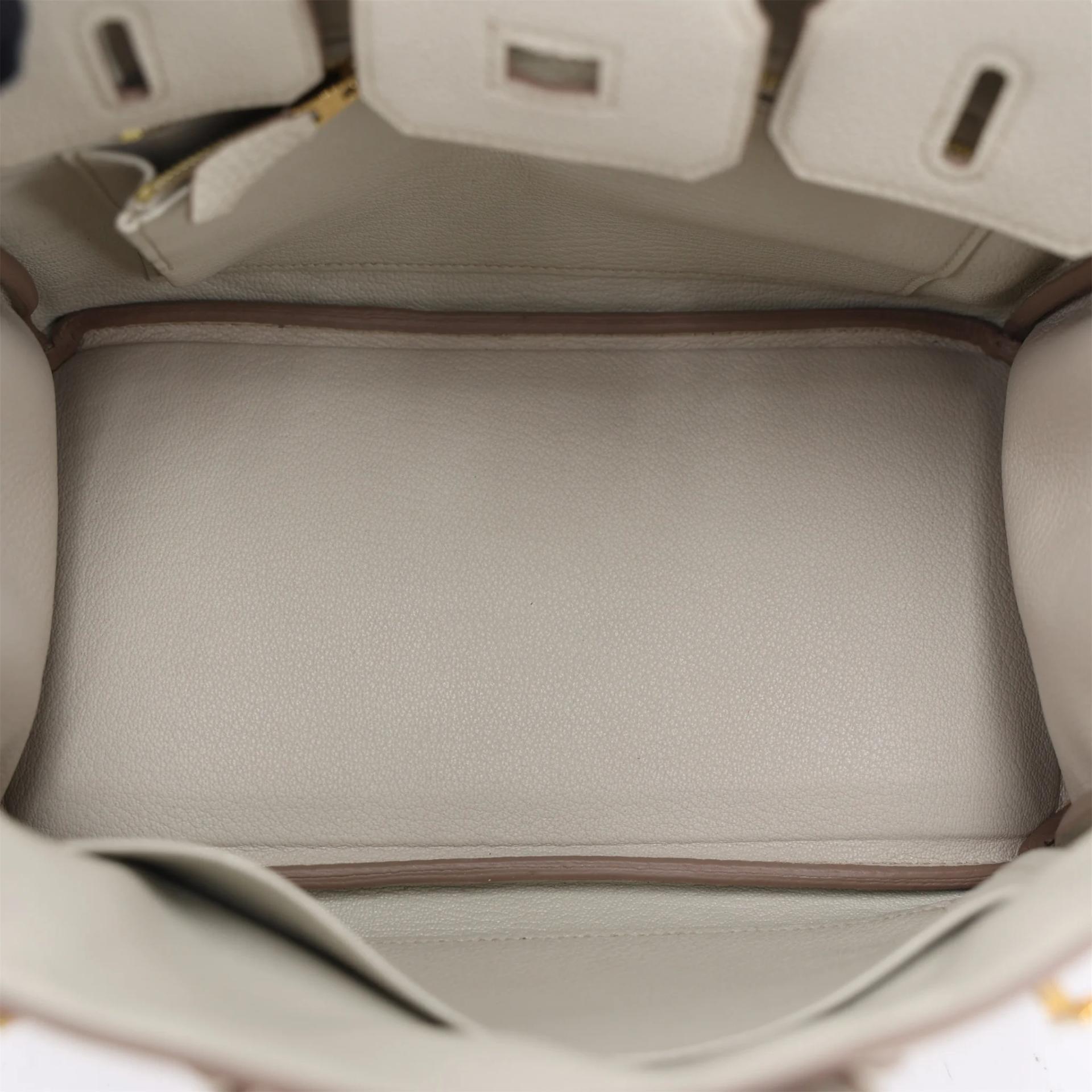 Unused ( Rank NS ) HERMÈS Birkin 25 Beton (8L) Togo Gold hardware U (2022) - 11