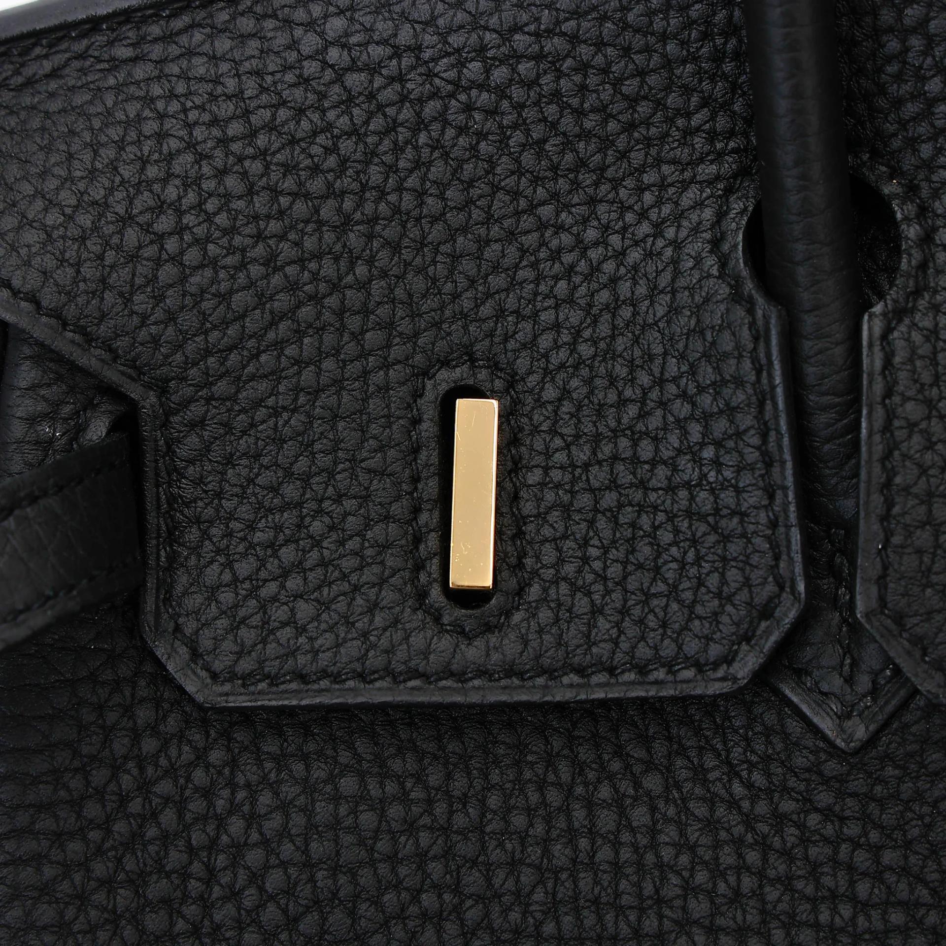 ランク A HERMÈS エルメス バーキン25 ブラック (89) トゴ ゴールド金具 X刻印 (2016) - 10