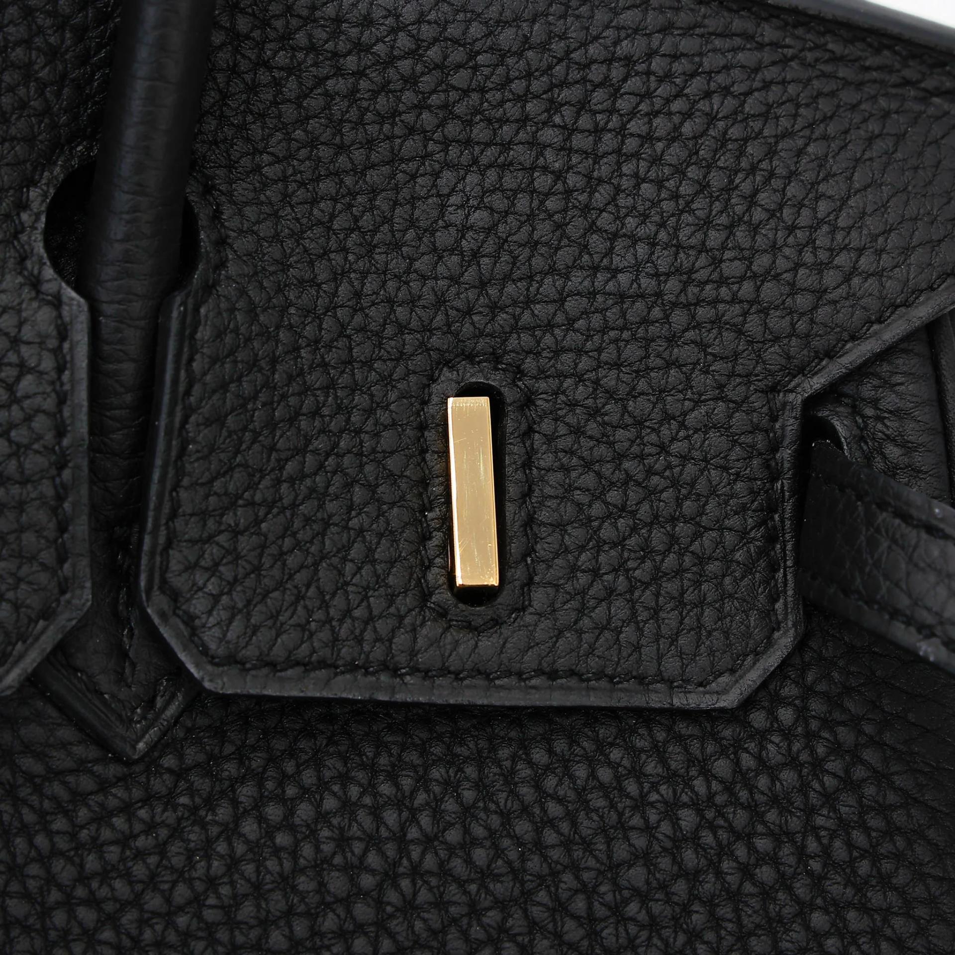 ランク A HERMÈS エルメス バーキン25 ブラック (89) トゴ ゴールド金具 X刻印 (2016) - 9