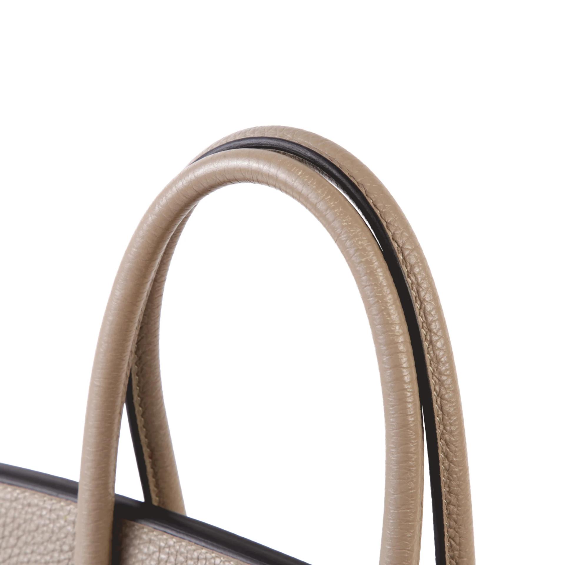 Very Good ( Rank A) HERMÈS Birkin 30 Gris Tourterelle (81) Clemence Palladium hardware Square M (2009) - 3
