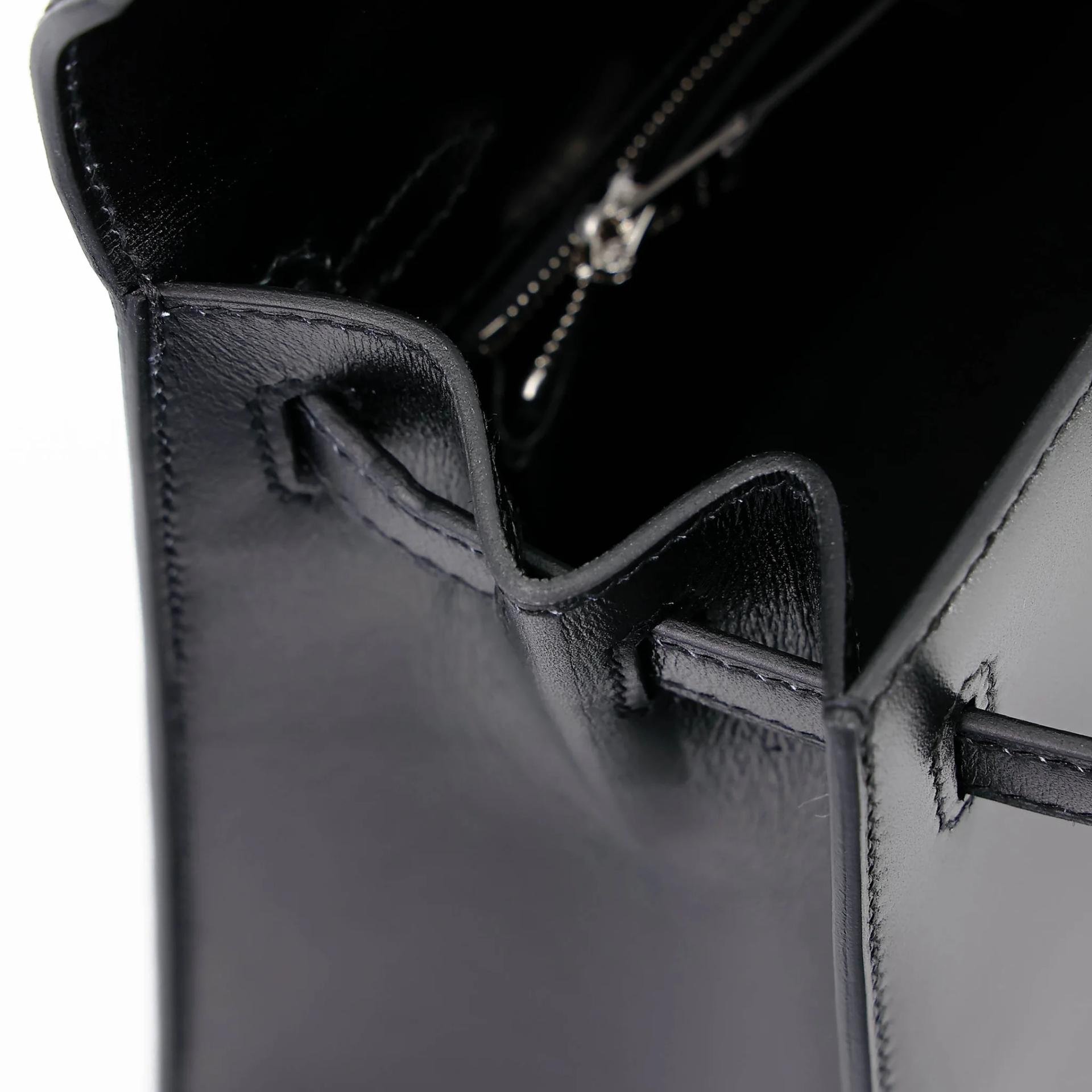 ランク N 新品 HERMÈS エルメス ケリー25 ブラック (89) ボックスカーフ シルバー金具 G刻印 (2026) - 17