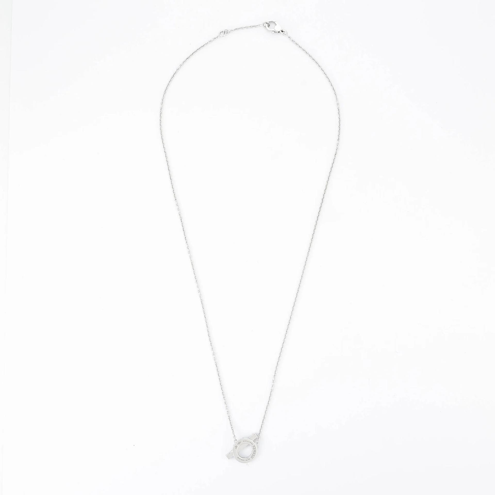 ランク N 新品 HERMÈS エルメス フィネス ネックレス ホワイト K18ホワイトゴールド - 2