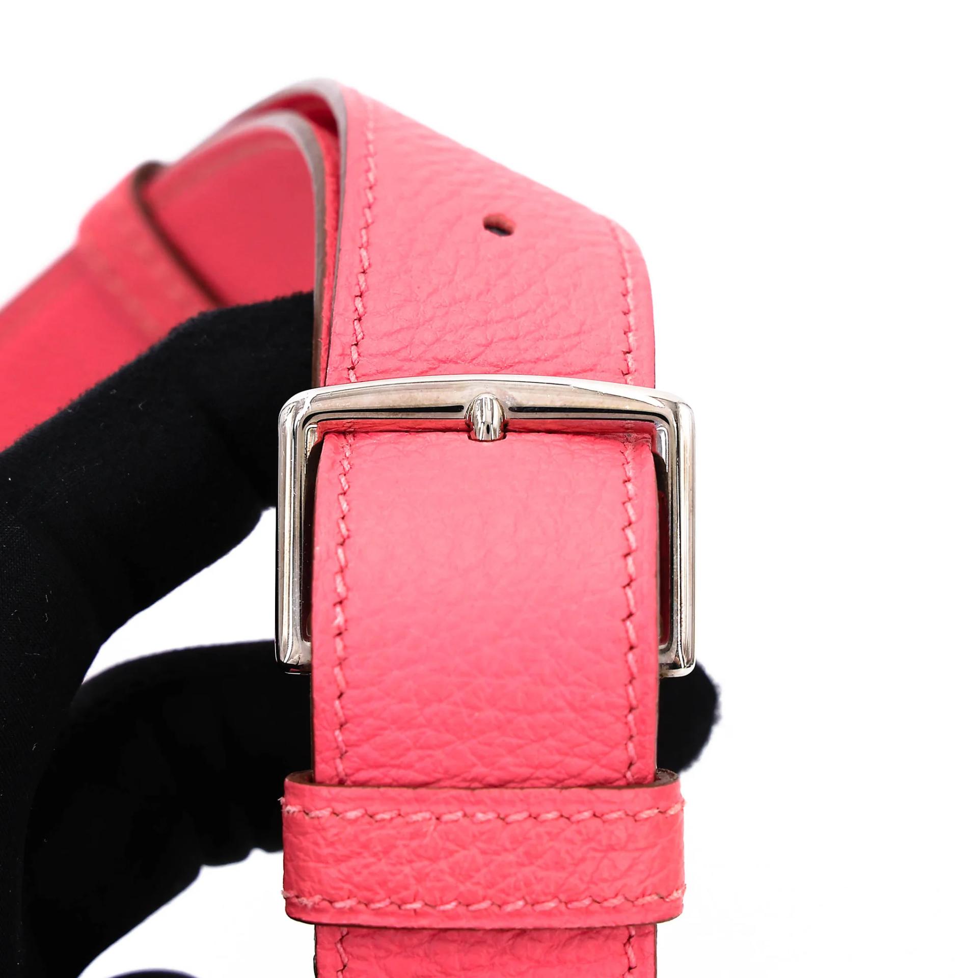 ランク A HERMÈS エルメス ソーケリー26 ピンク (5P) トゴ シルバー金具 □Q刻印 (2013) - 4
