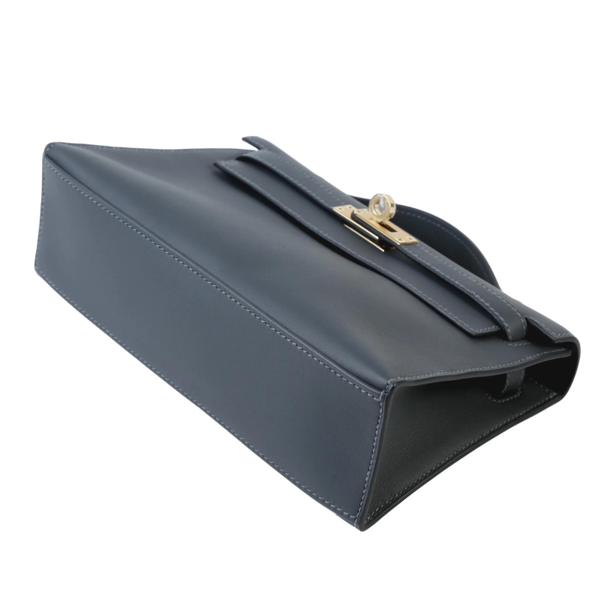 Unused ( Rank NS ) HERMÈS Kelly Pochette Gris misty (H0) Swift Gold hardware K (2025) - 5