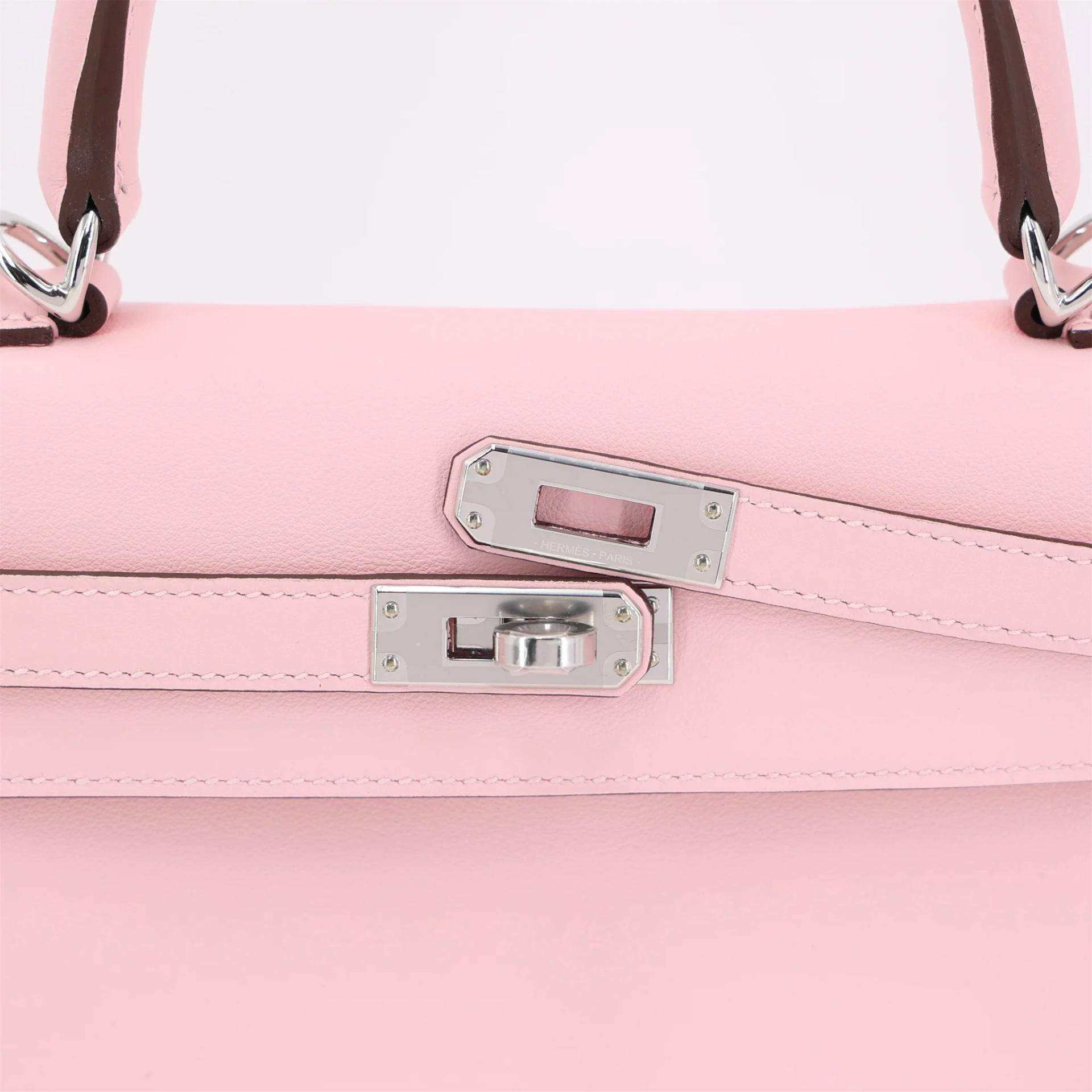 ランク N 新品 HERMÈS エルメス ケリー25 ローズサクラ (3Q) スイフト シルバー金具 G刻印 (2026) - 7