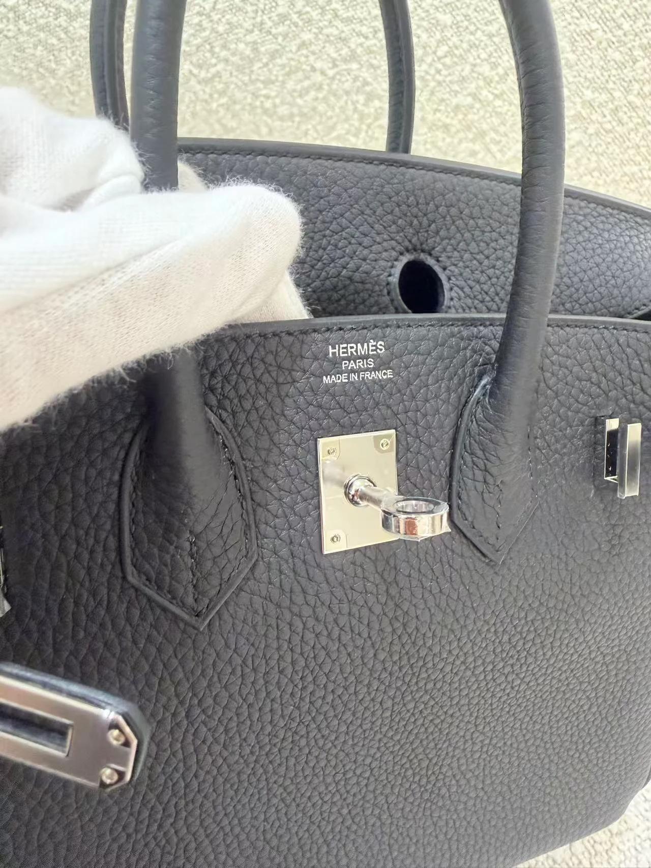 ランク N 新品 HERMÈS エルメス バーキン25 ブラック (89) トゴ シルバー金具 G刻印 (2026) - 15
