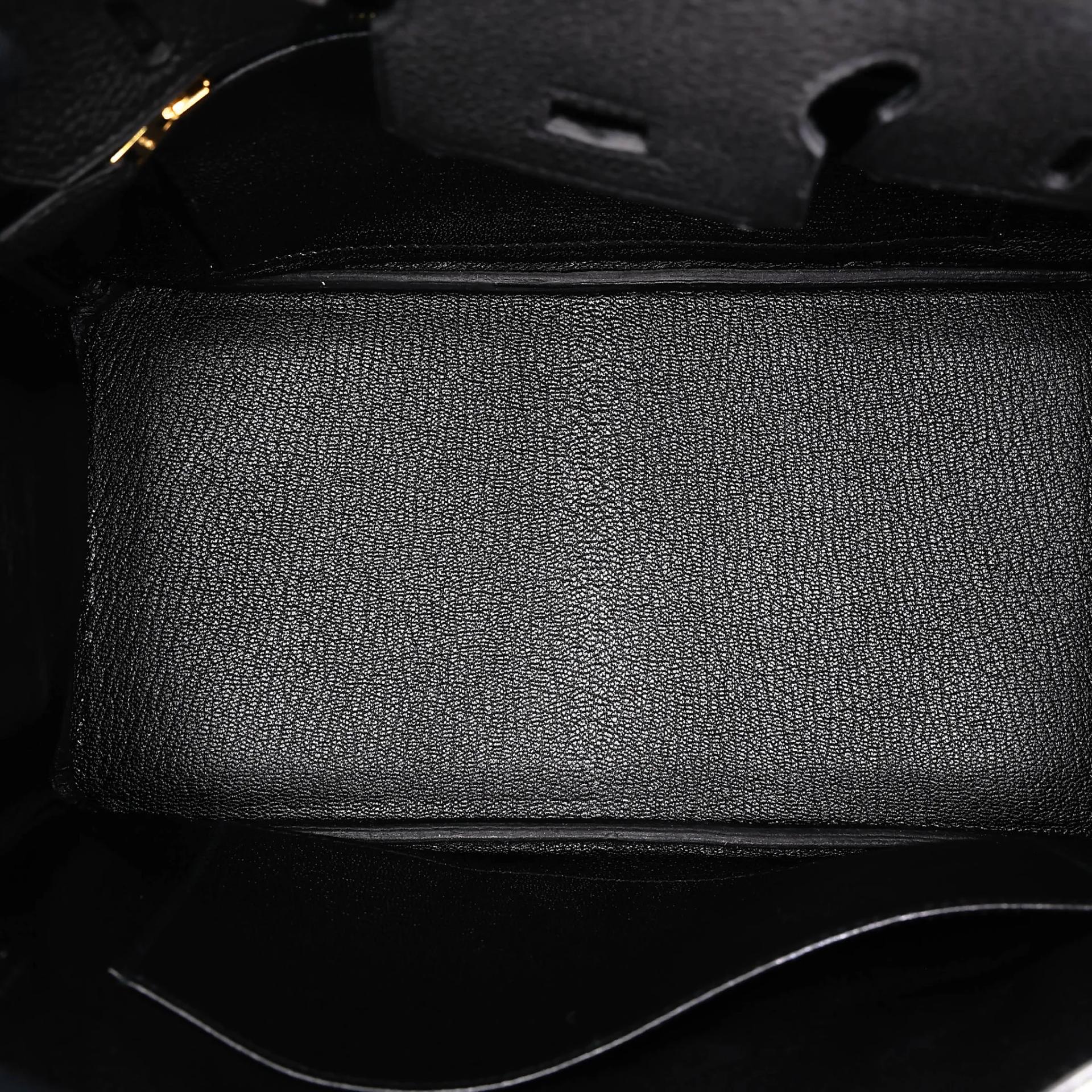 ランク A HERMÈS エルメス バーキン25 ブラック (89) トゴ ゴールド金具 X刻印 (2016) - 18