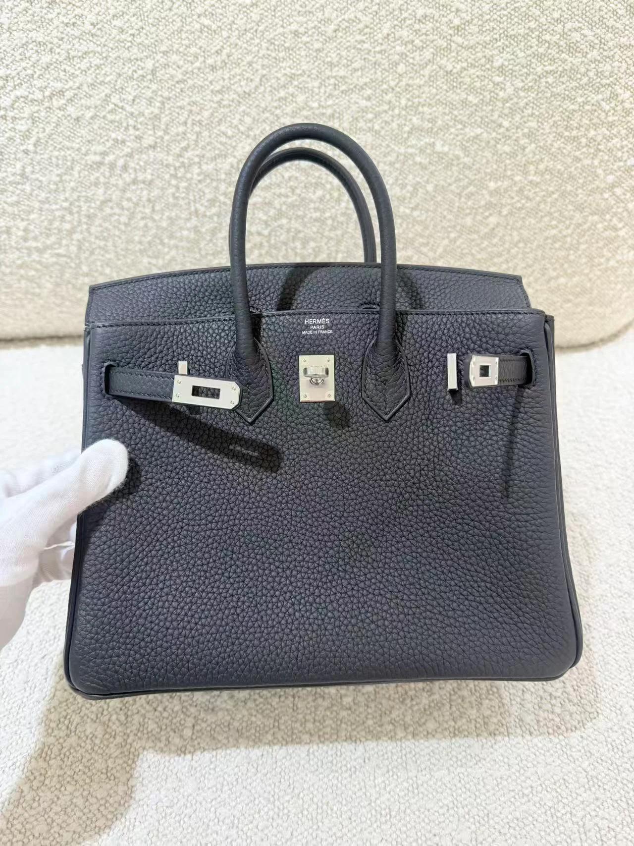 ランク N 新品 HERMÈS エルメス バーキン25 ブラック (89) トゴ シルバー金具 G刻印 (2026) - 6