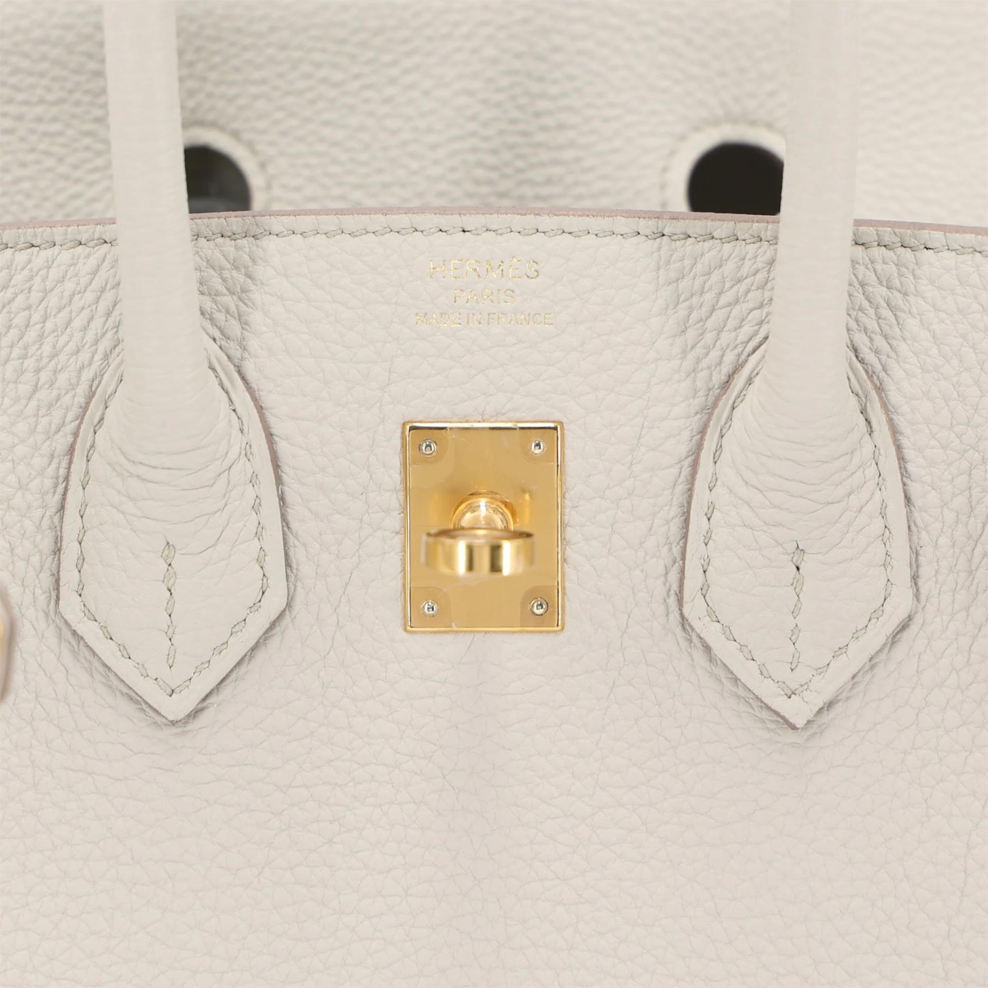 Unused ( Rank NS ) HERMÈS Birkin 25 Beton (8L) Togo Gold hardware U (2022) - 10