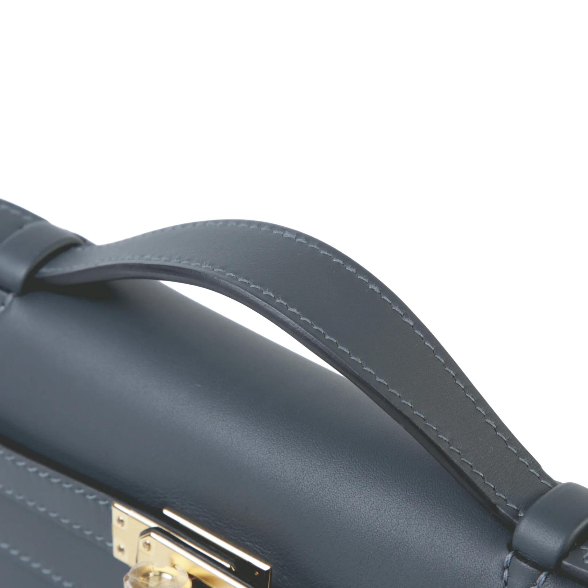 Unused ( Rank NS ) HERMÈS Kelly Pochette Gris misty (H0) Swift Gold hardware K (2025) - 3