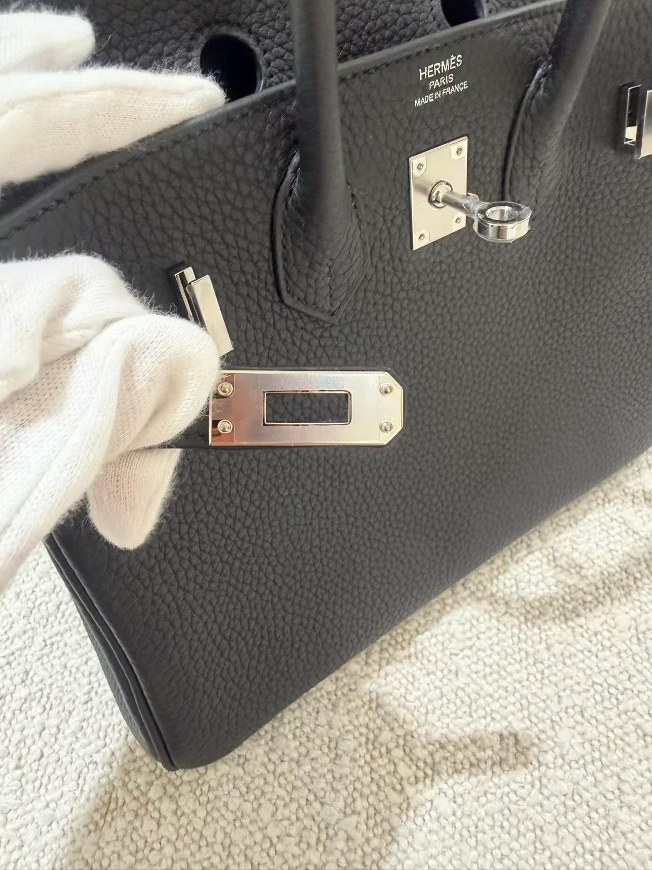 ランク N 新品 HERMÈS エルメス バーキン25 ブラック (89) トゴ シルバー金具 G刻印 (2026) - 13