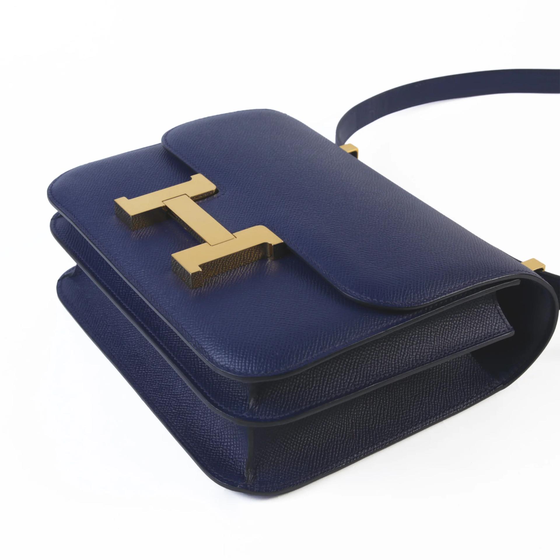 ランク A HERMÈS エルメス コンスタンス24 ブルーサフィール (73) エプソン ゴールド金具 X刻印 (2016) - 5