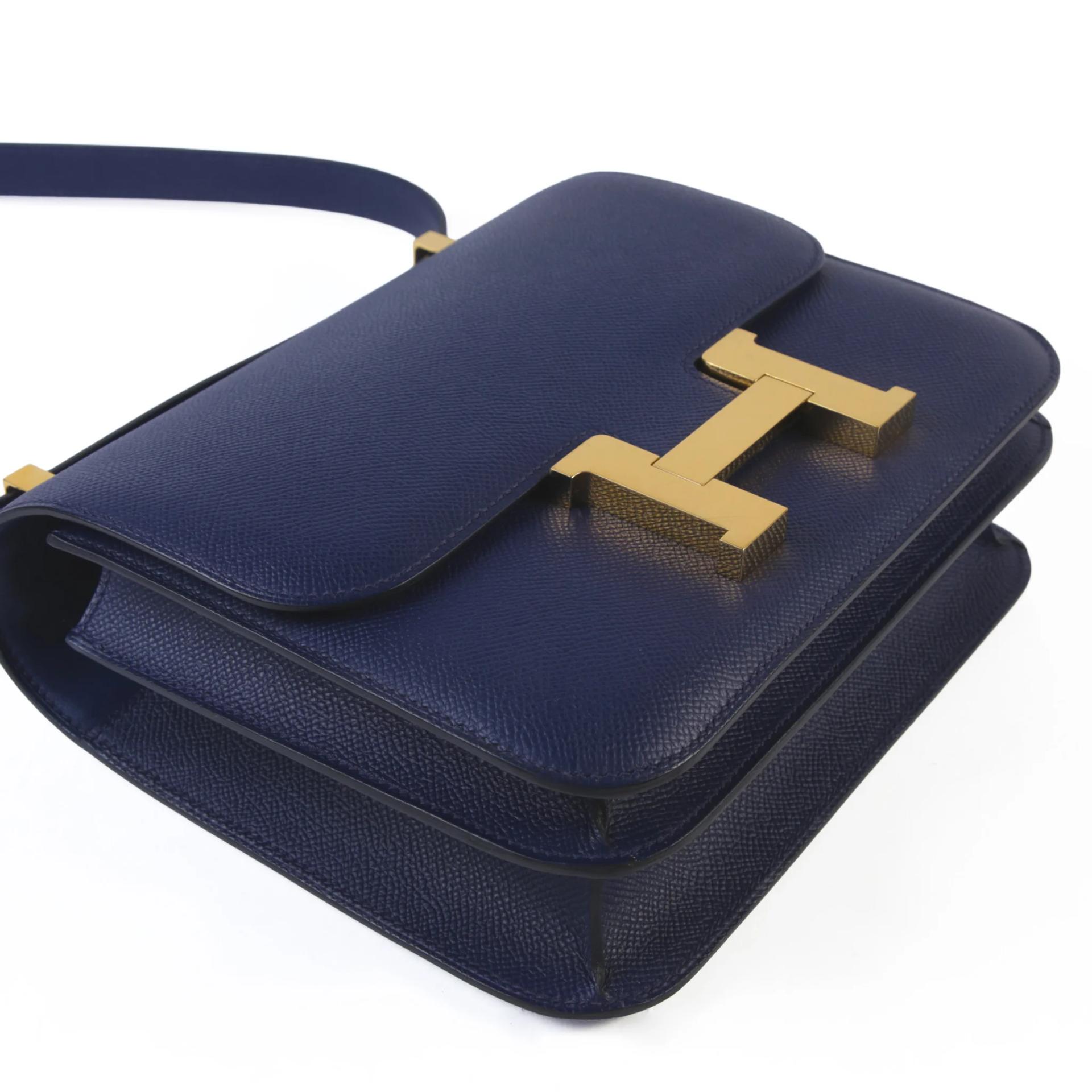 ランク A HERMÈS エルメス コンスタンス24 ブルーサフィール (73) エプソン ゴールド金具 X刻印 (2016) - 4