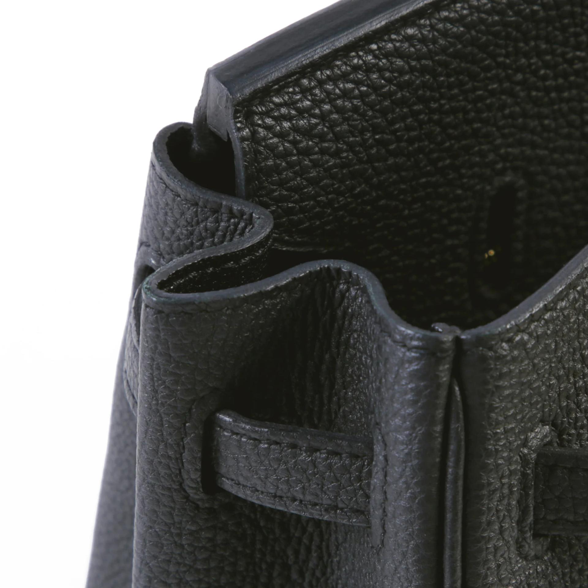 ランク A HERMÈS エルメス バーキン25 ブラック (89) トゴ ゴールド金具 T刻印 (2015) - 13