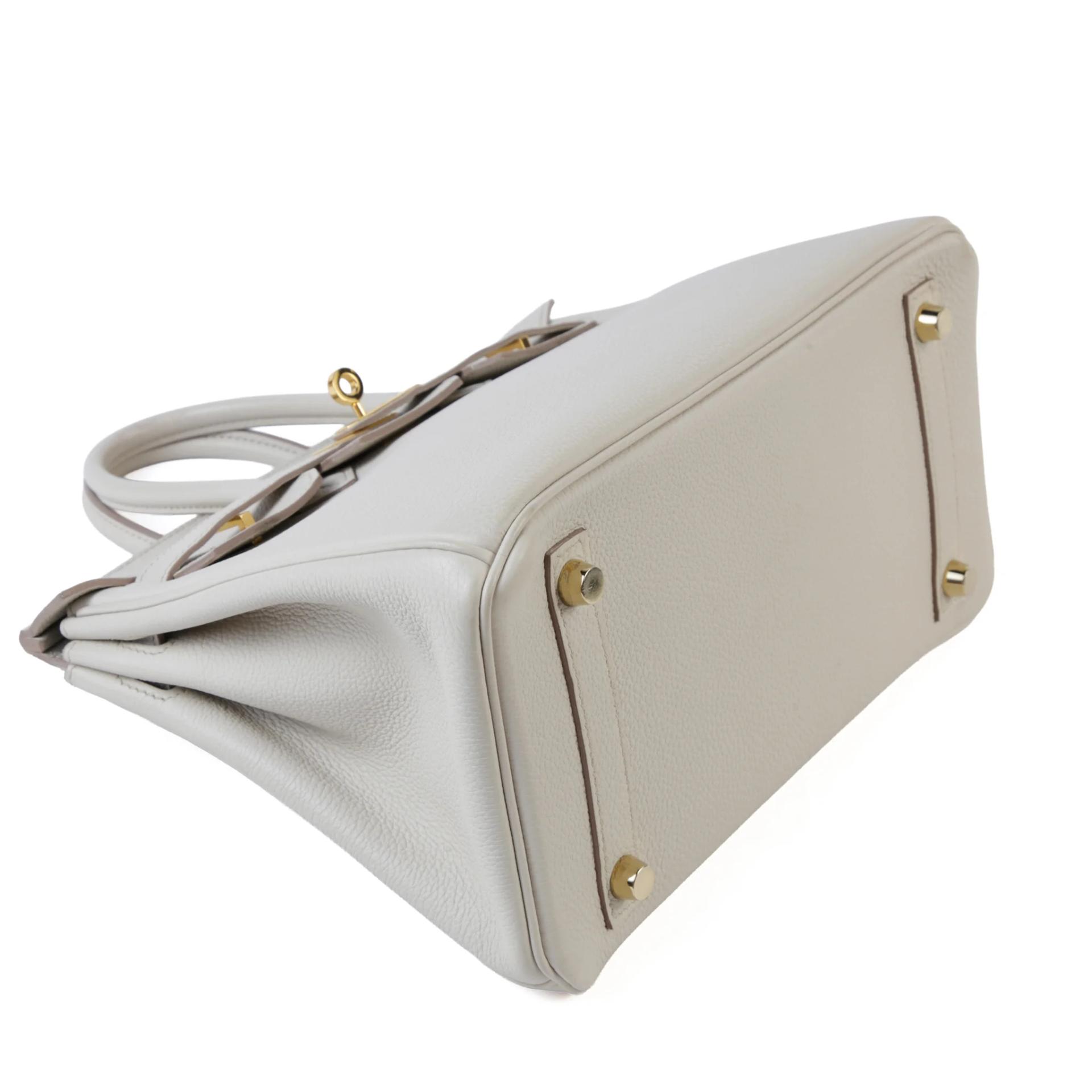 ランク A HERMÈS エルメス バーキン25 グリパール (80) トゴ ゴールド金具 C刻印 (2018) - 4