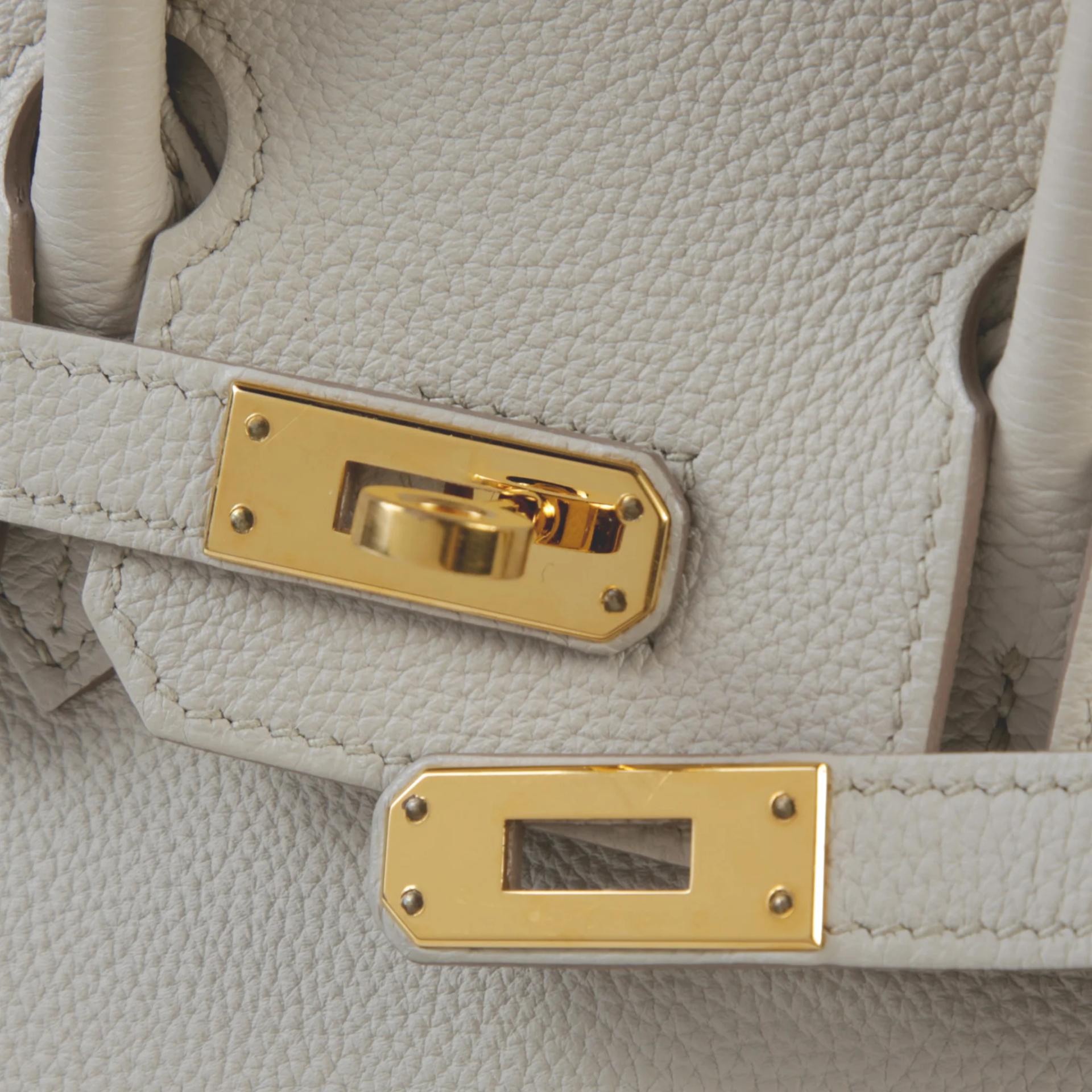 ランク A HERMÈS エルメス バーキン25 グリパール (80) トゴ ゴールド金具 C刻印 (2018) - 8