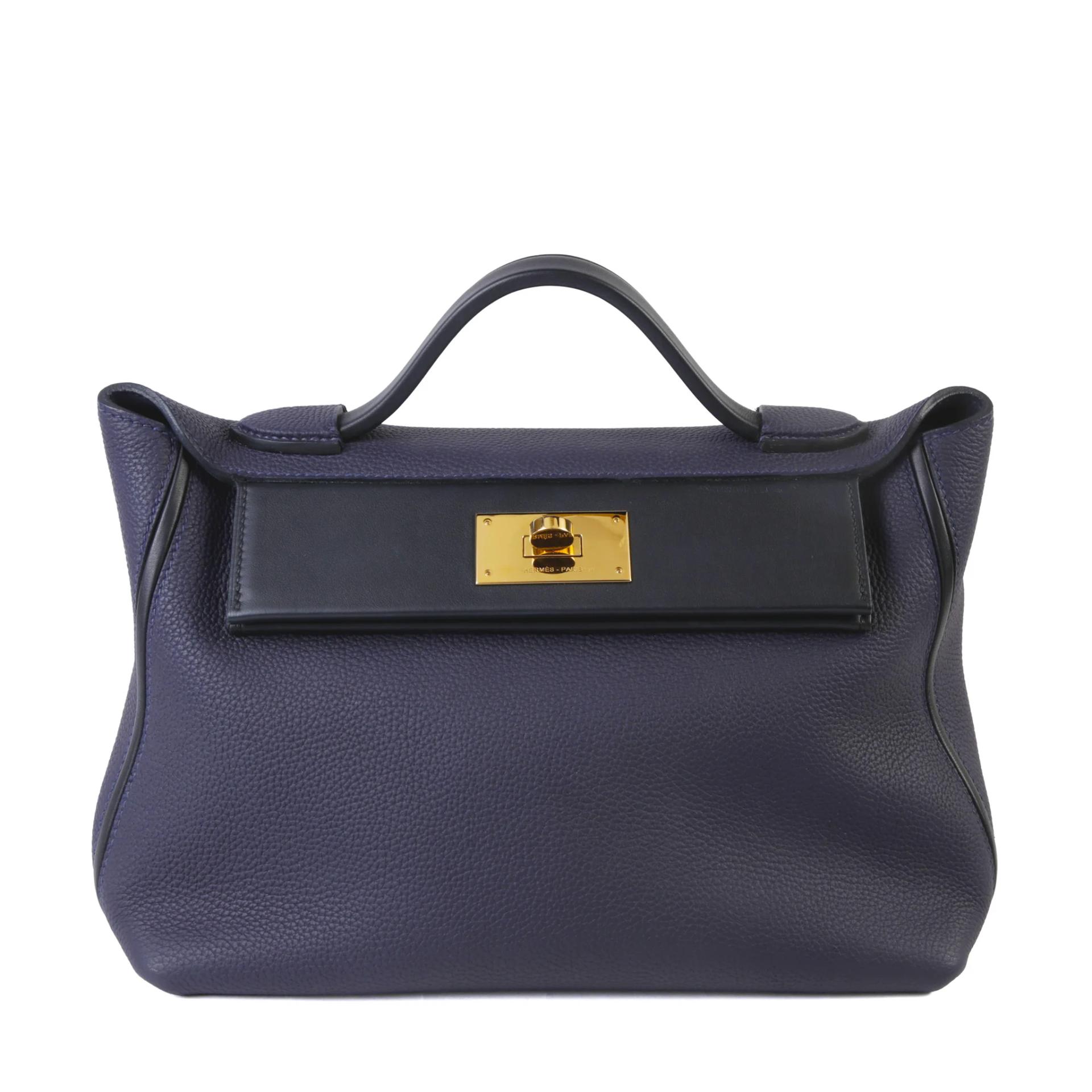 ランク A HERMÈS エルメス ヴァンキャトル 29 ブルーニュイ (2Z) ブラック (89) トゴ スイフト ゴールド金具 C刻印 (2018) - 1