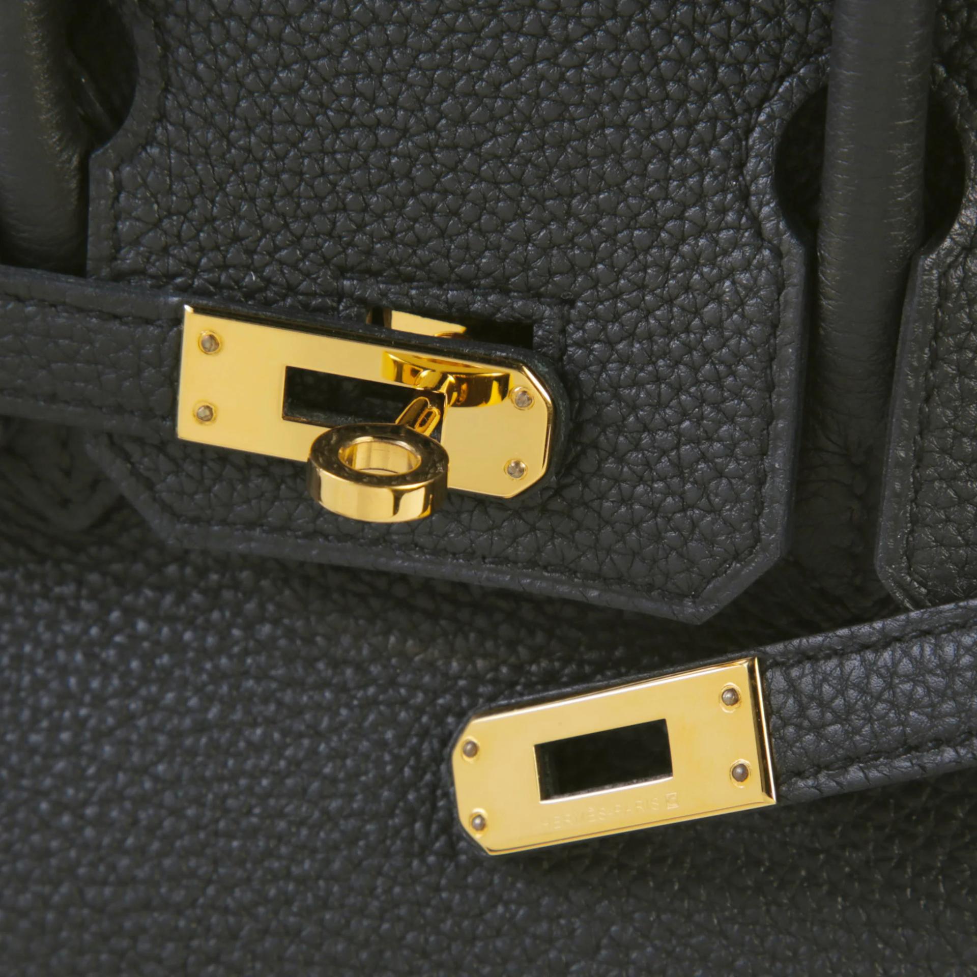 ランク A HERMÈS エルメス バーキン25 ブラック (89) トゴ ゴールド金具 T刻印 (2015) - 8