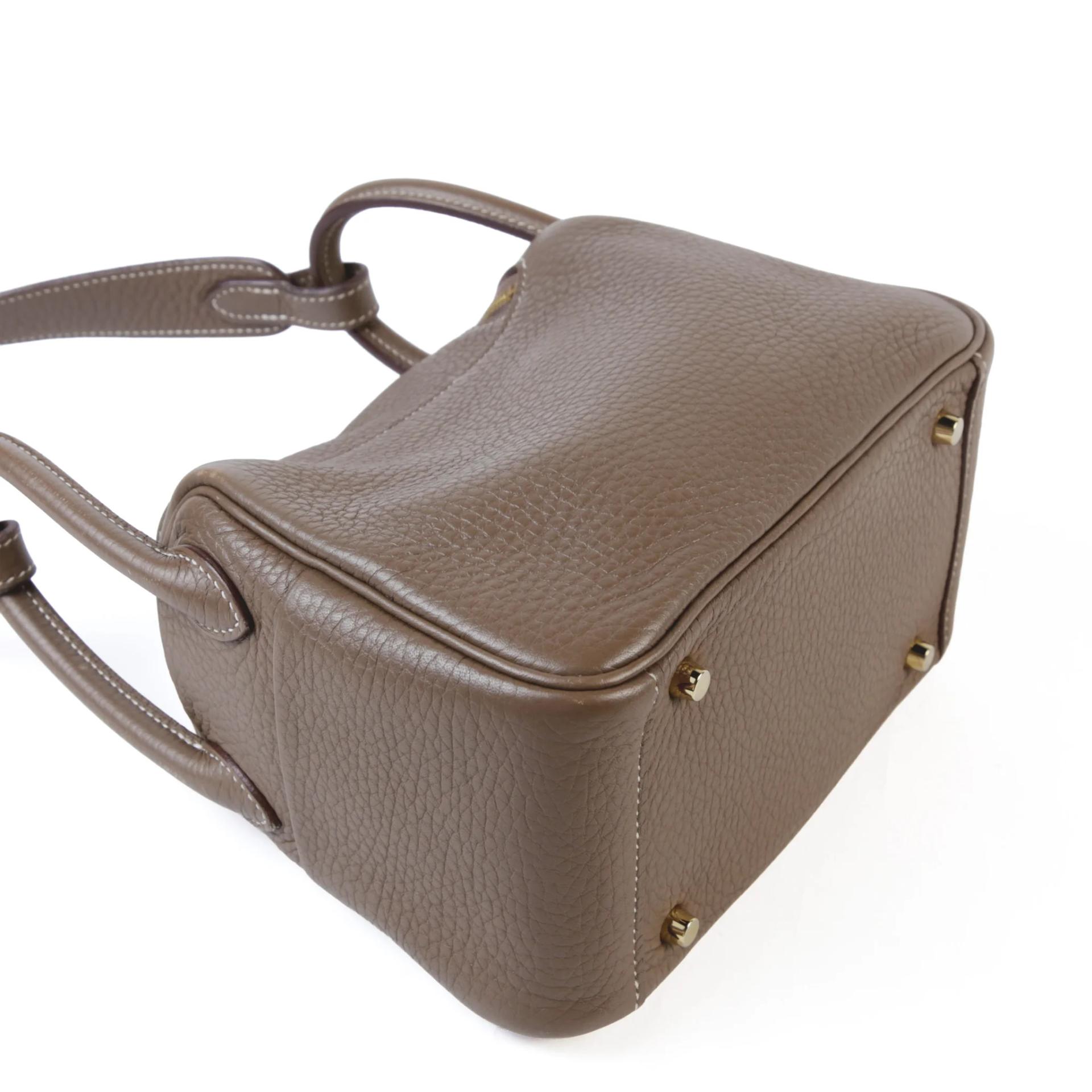 ランク A HERMÈS エルメス ミニリンディ エトゥープ (18) トリヨン ゴールド金具 Z刻印 (2021) - 6