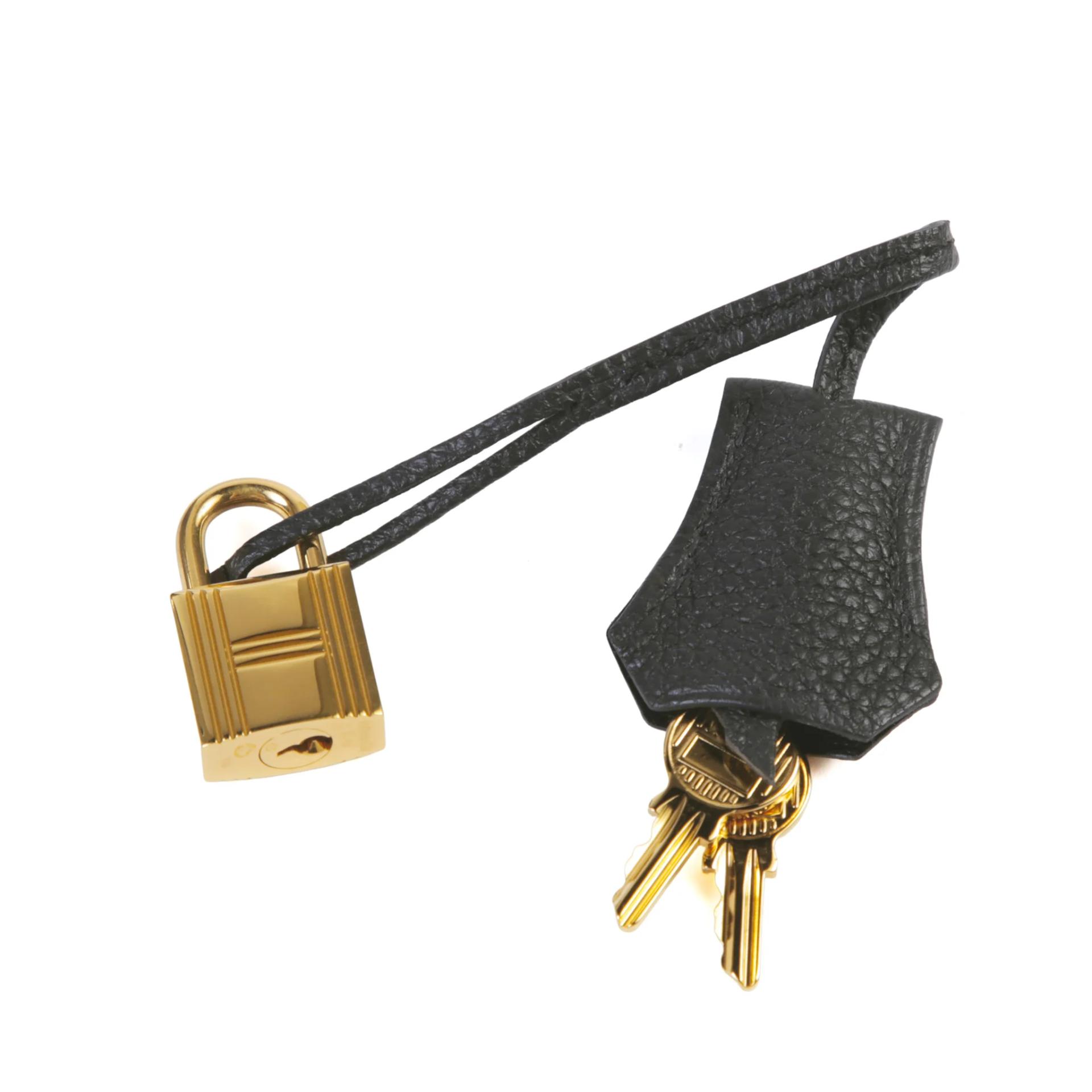ランク A HERMÈS エルメス バーキン25 ブラック (89) トゴ ゴールド金具 T刻印 (2015) - 14