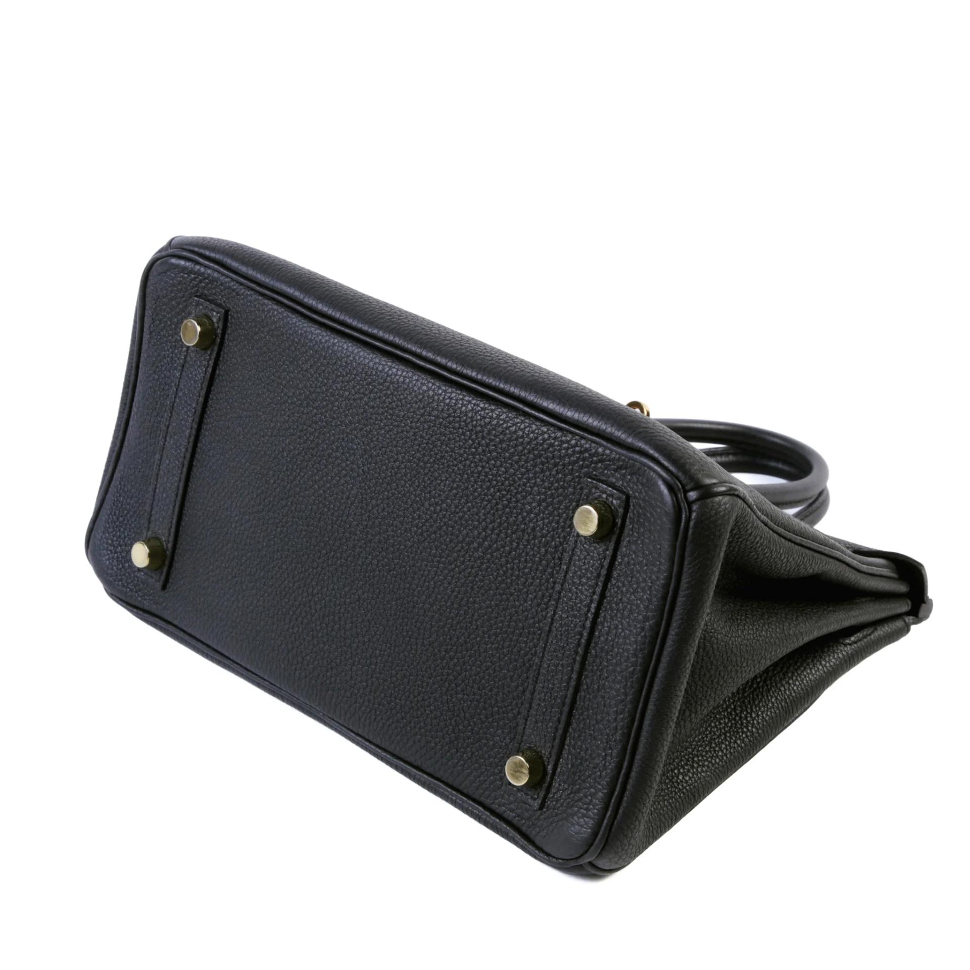 ランク A HERMÈS エルメス バーキン25 ブラック (89) トゴ ゴールド金具 T刻印 (2015) - 5