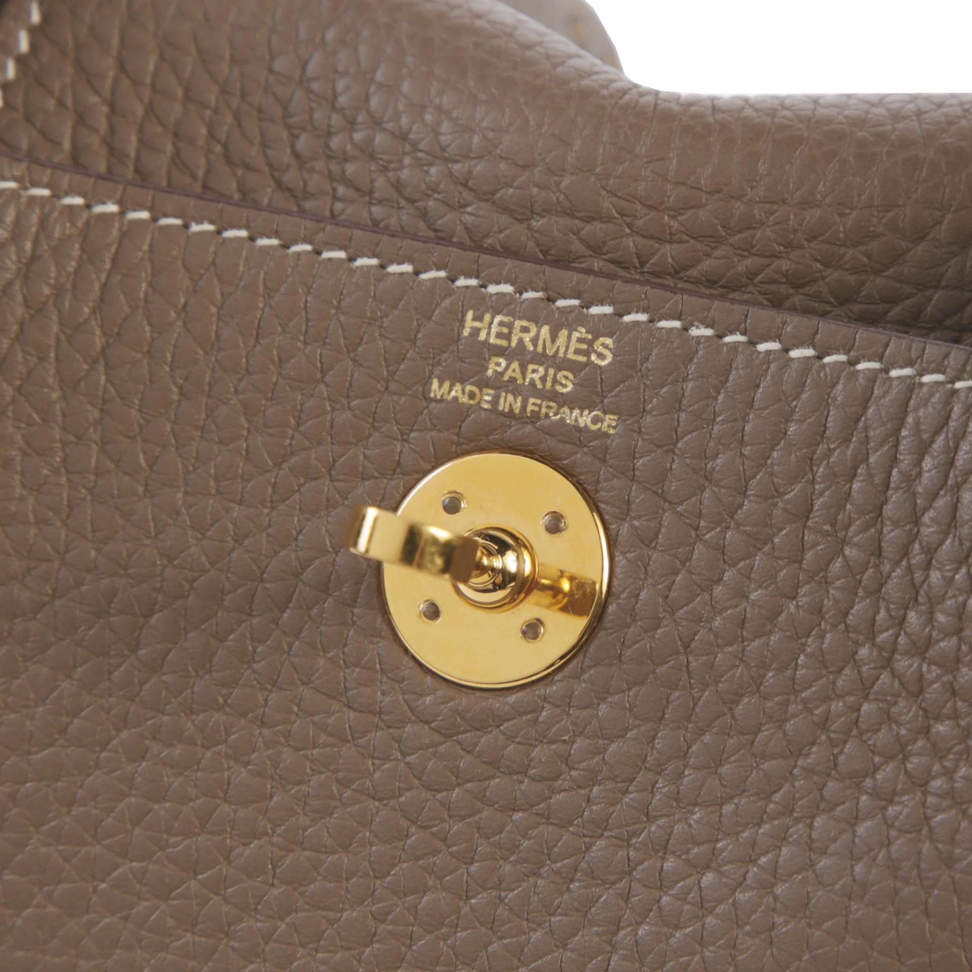 ランク A HERMÈS エルメス ミニリンディ エトゥープ (18) トリヨン ゴールド金具 Z刻印 (2021) - 9