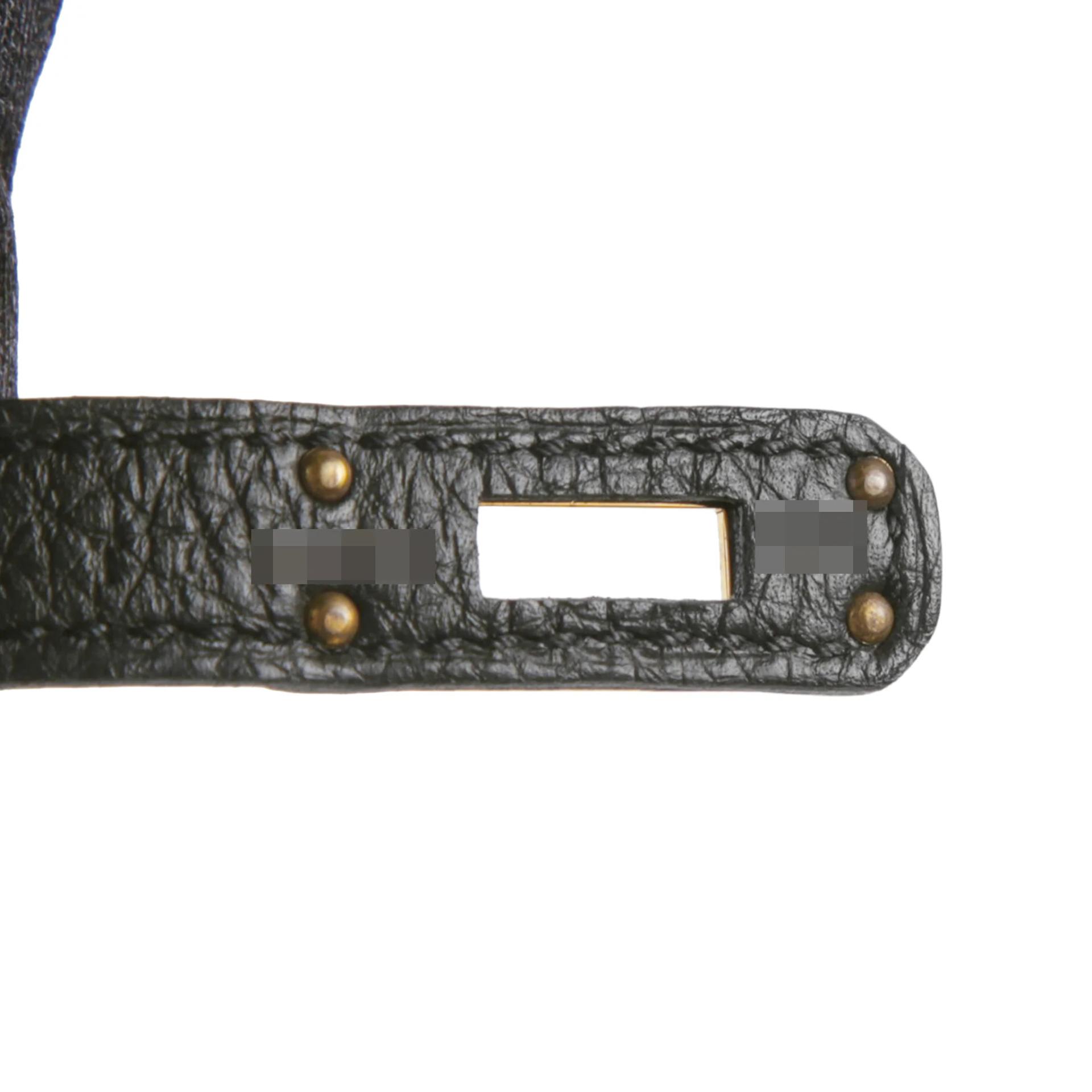 ランク A HERMÈS エルメス バーキン25 ブラック (89) トゴ ゴールド金具 T刻印 (2015) - 10