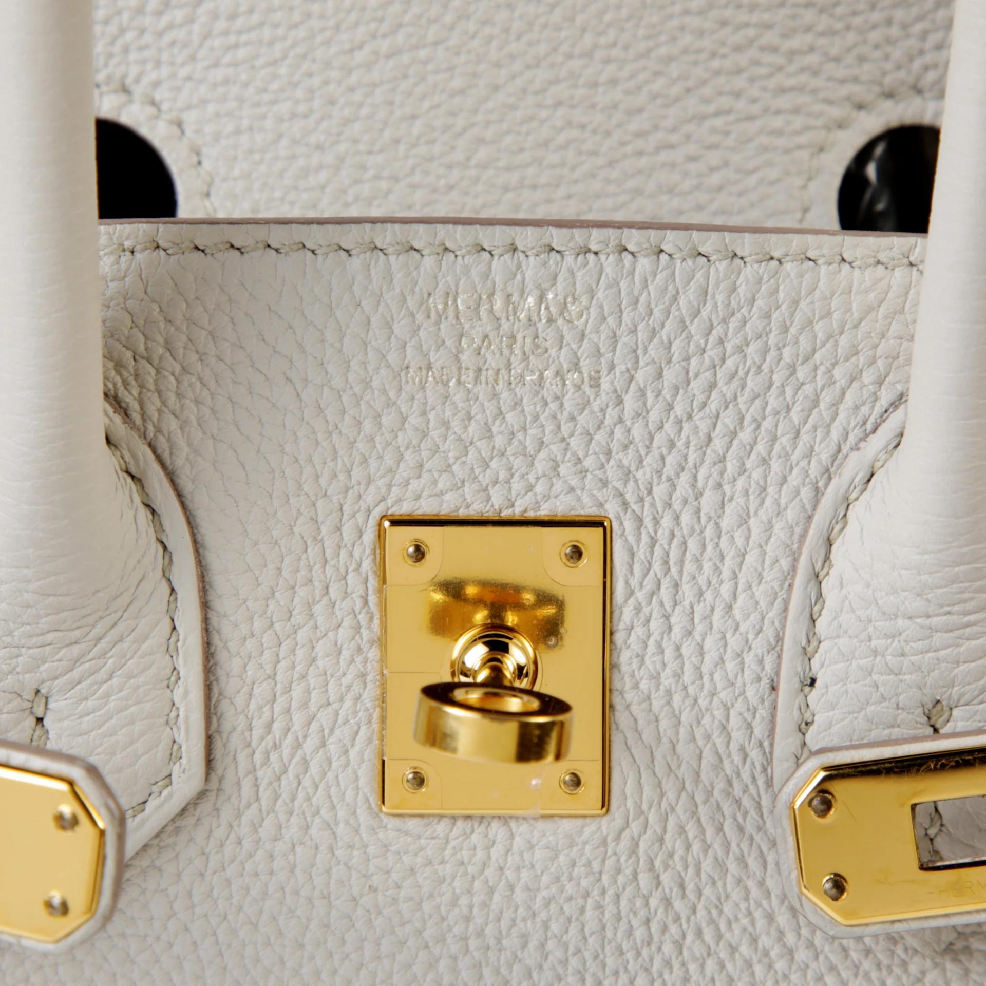 ランク A HERMÈS エルメス バーキン25 グリパール (80) トゴ ゴールド金具 C刻印 (2018) - 9