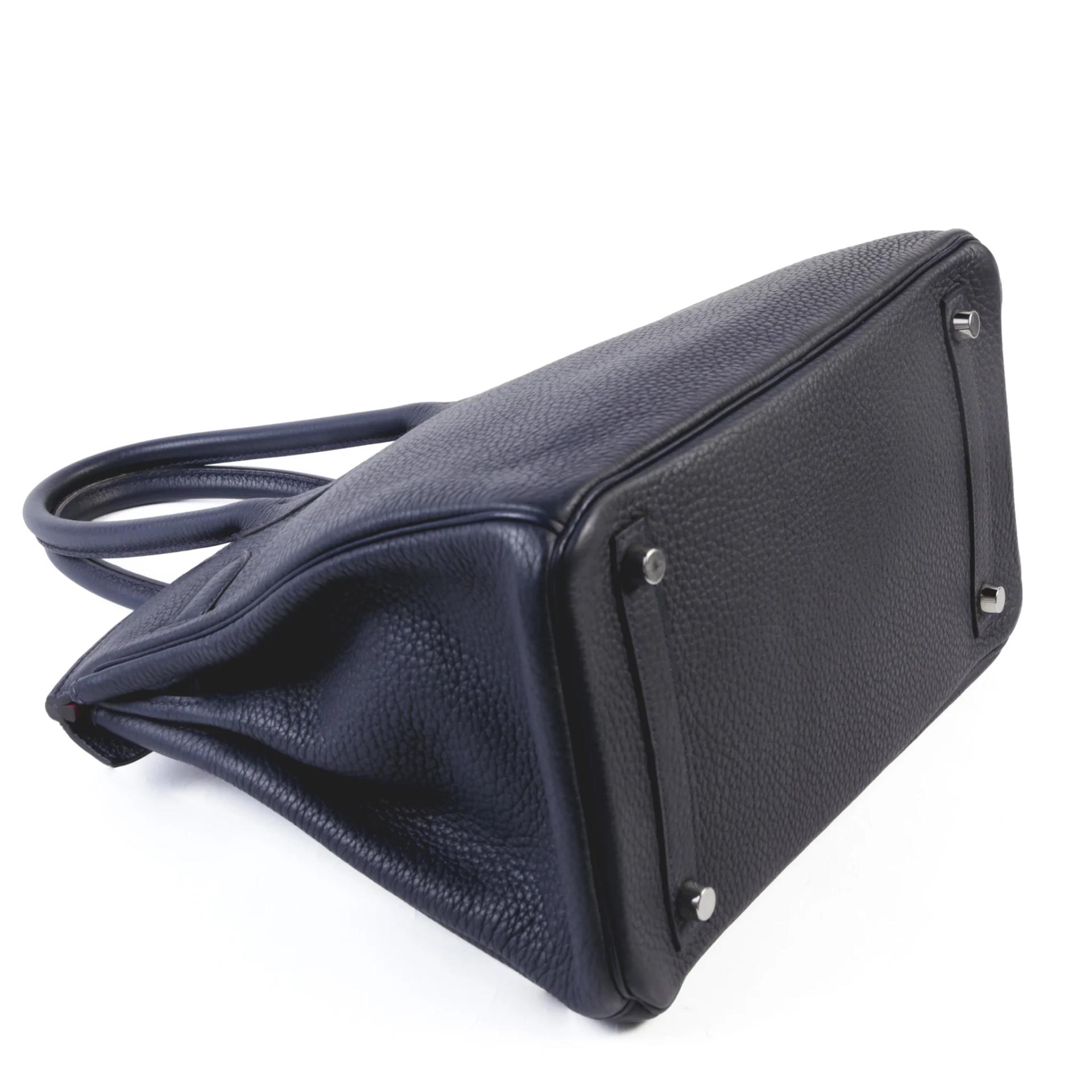 ランク A HERMÈS エルメス バーキン30 ヴェルソ ブルーニュイ (2Z) ローズパープル (L3) トリヨン シルバー金具 C刻印 (2018) - 6
