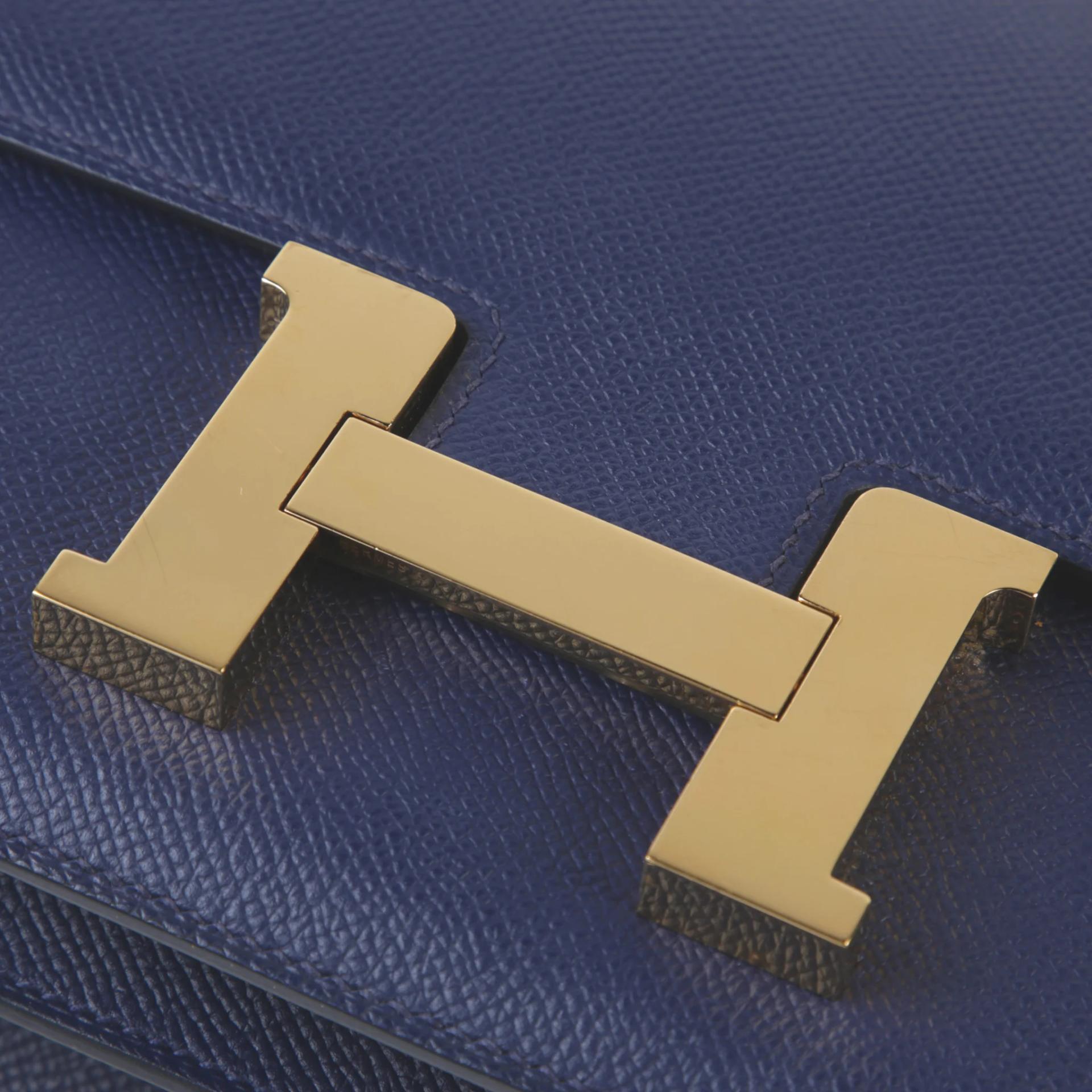 ランク A HERMÈS エルメス コンスタンス24 ブルーサフィール (73) エプソン ゴールド金具 X刻印 (2016) - 8