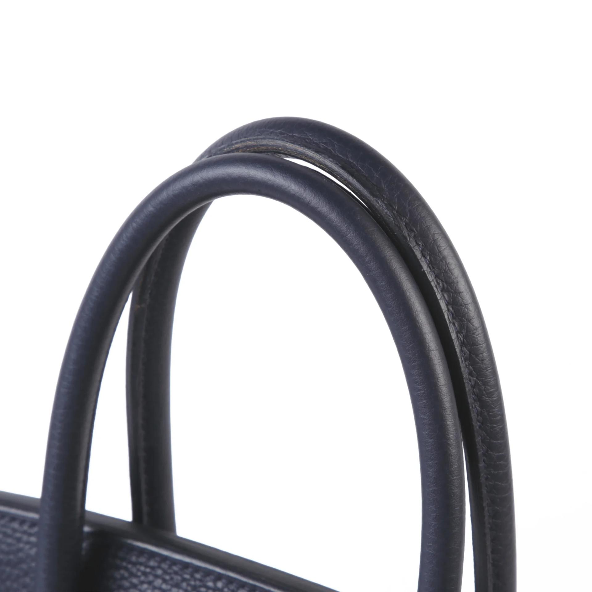 ランク A HERMÈS エルメス バーキン30 ヴェルソ ブルーニュイ (2Z) ローズパープル (L3) トリヨン シルバー金具 C刻印 (2018) - 3