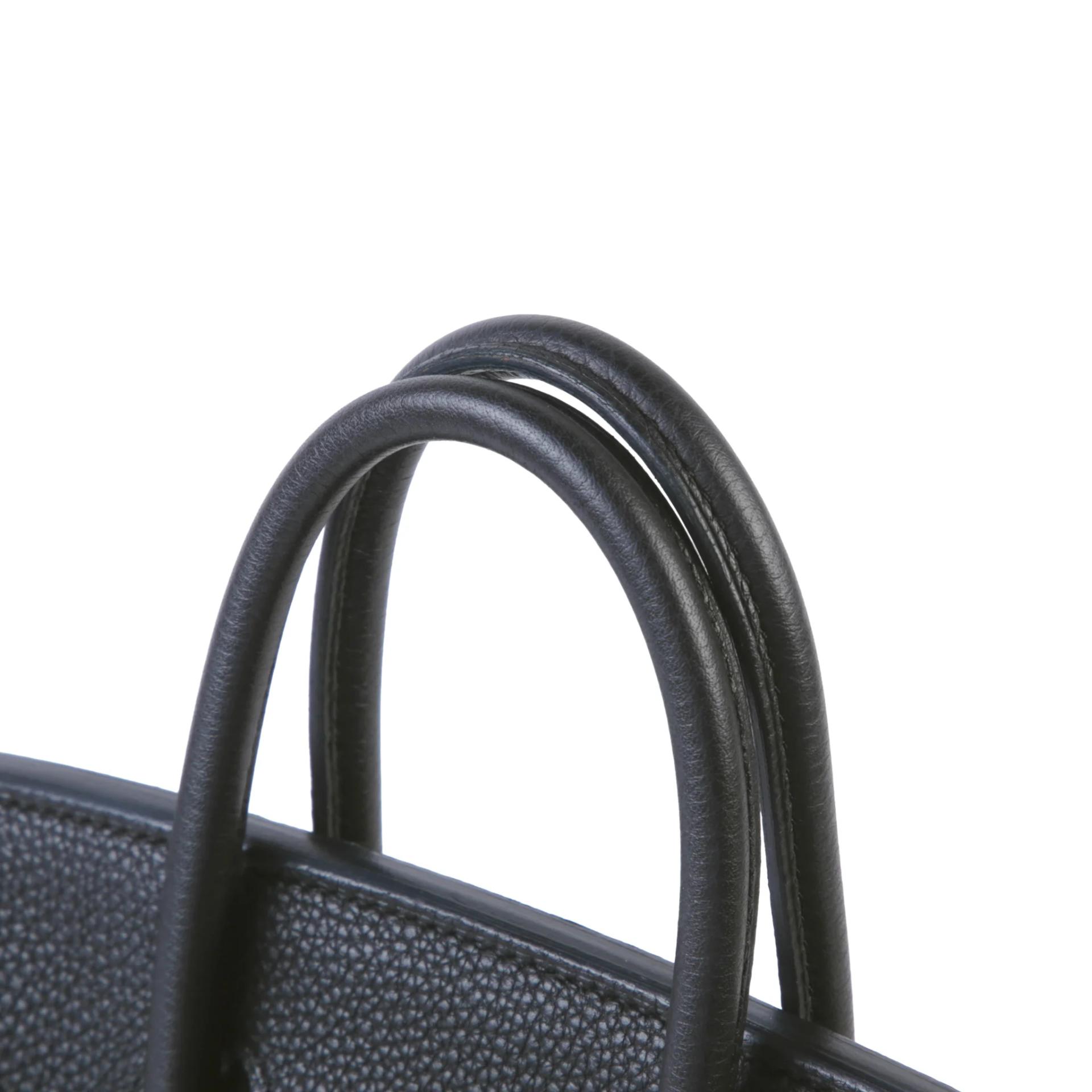 ランク A HERMÈS エルメス バーキン25 ブラック (89) トゴ ゴールド金具 T刻印 (2015) - 3