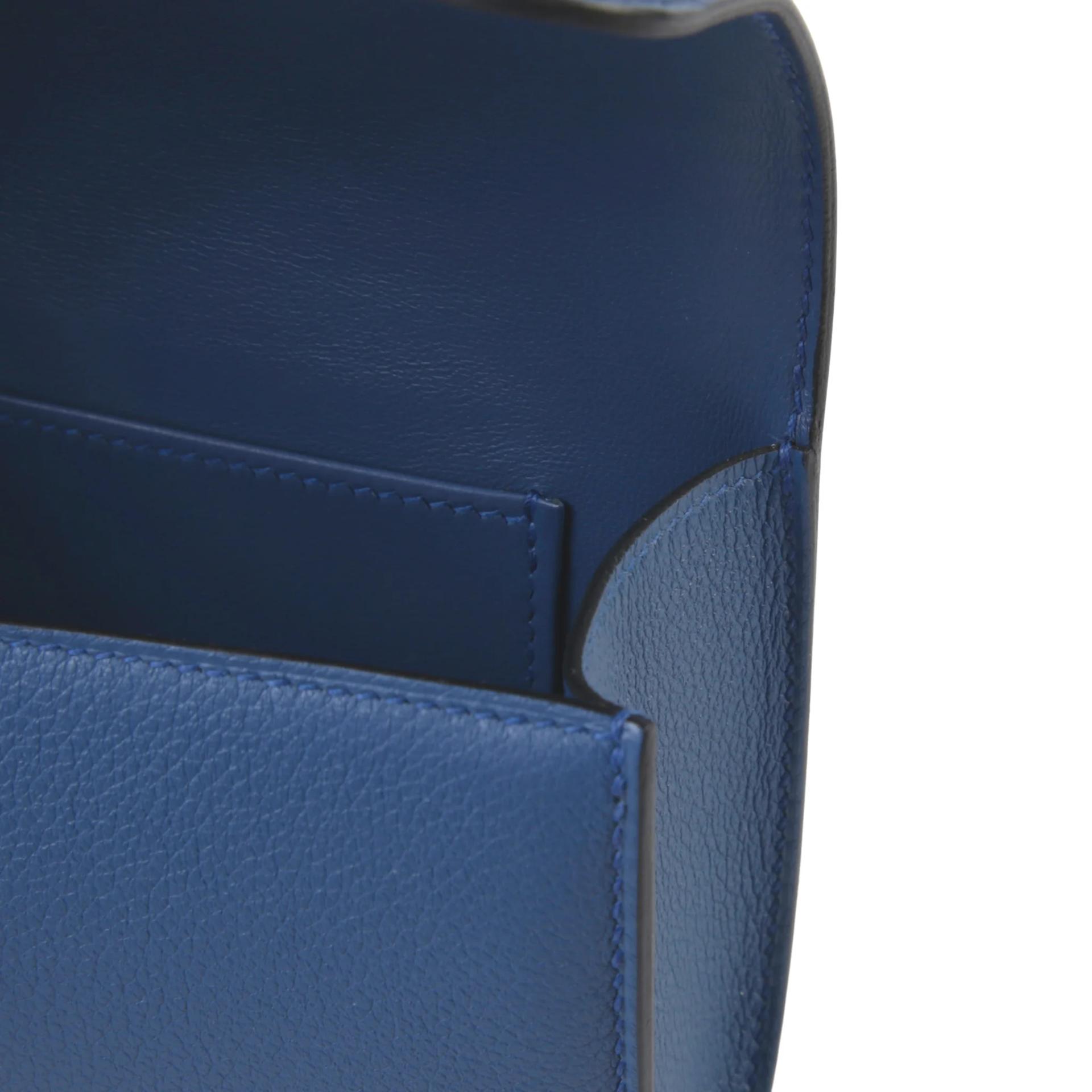 ランク A HERMÈS エルメス エジェ クラッチバッグ ブルー エバーカラー ゴールド金具 A刻印 (2017) - 10