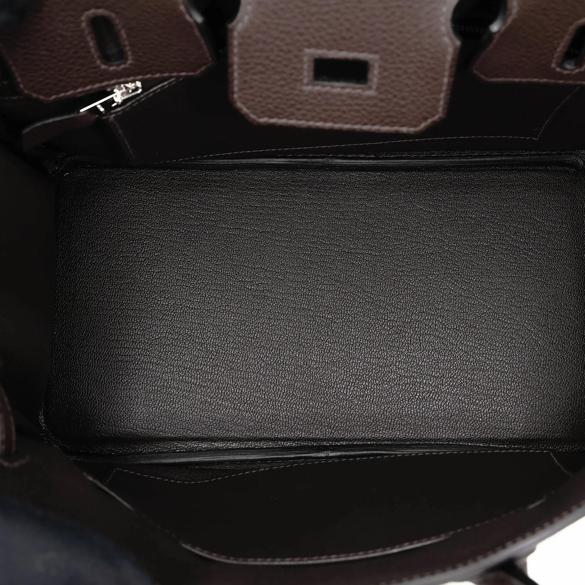 ランク N 新品 HERMÈS エルメス バーキン25 エベンヌ (46) バレニア シルバー金具 K刻印 (2025) - 16