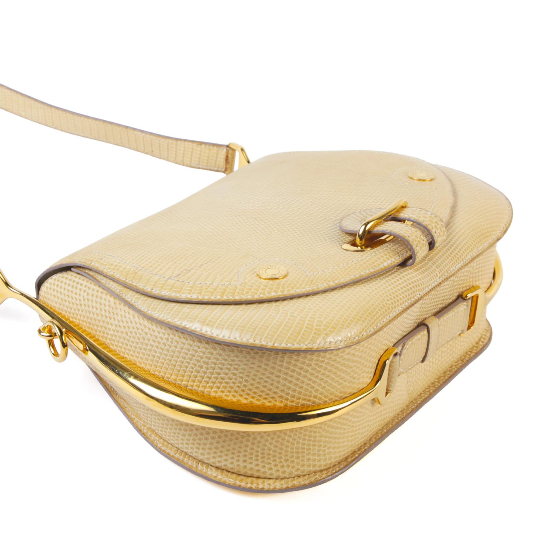 ランク AB HERMÈS エルメス パスキード ベージュ リザード ゴールド金具 - 5