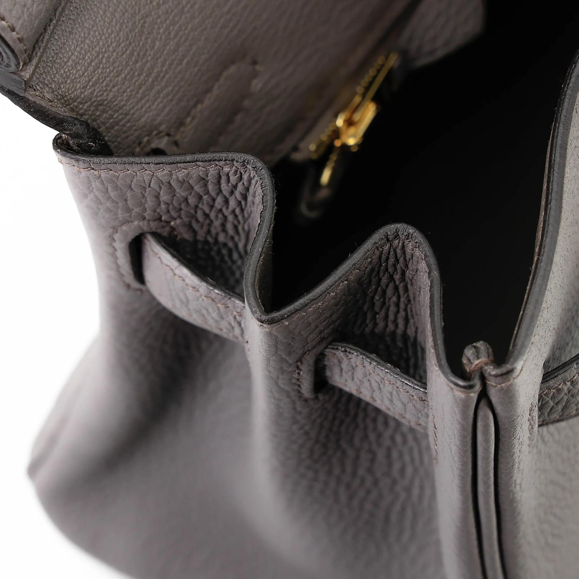 ランク SA HERMÈS エルメス バーキン25 エタン (8F) トゴ ピンクゴールド金具 D刻印 (2019) - 15
