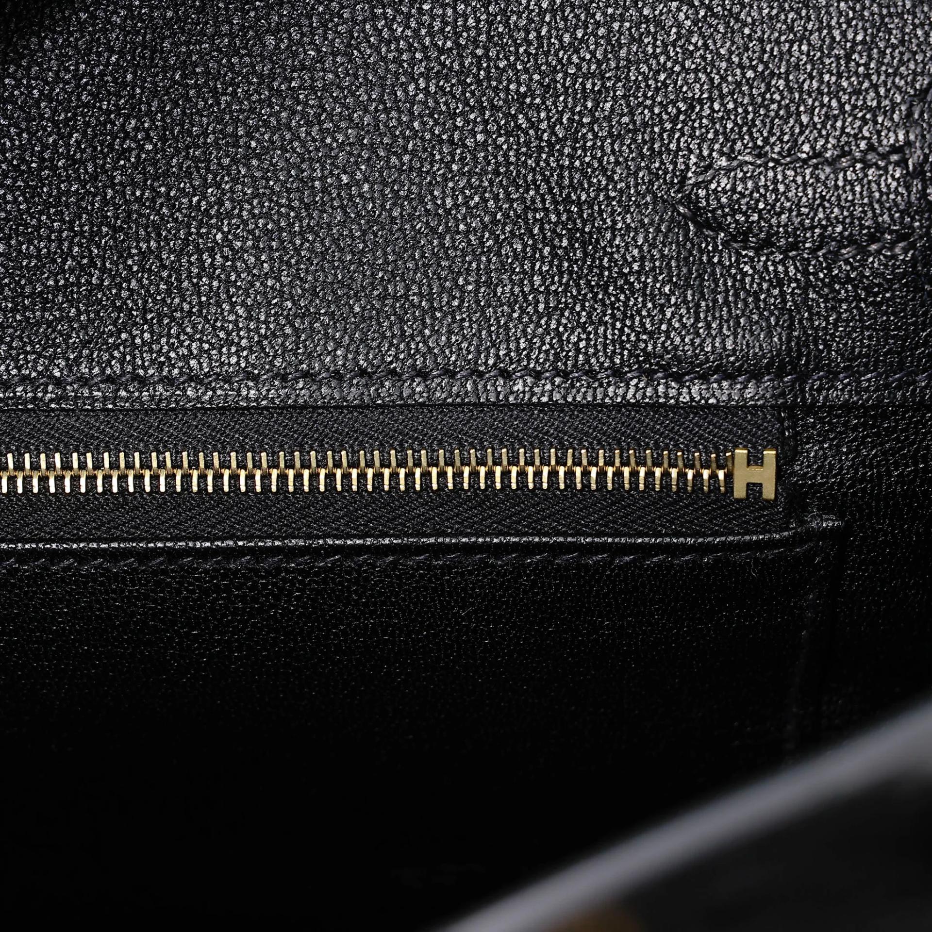 ランク N 新品 HERMÈS エルメス バーキン25 ブラック (89) オーストリッチ ゴールド金具 G刻印 (2026) - 12
