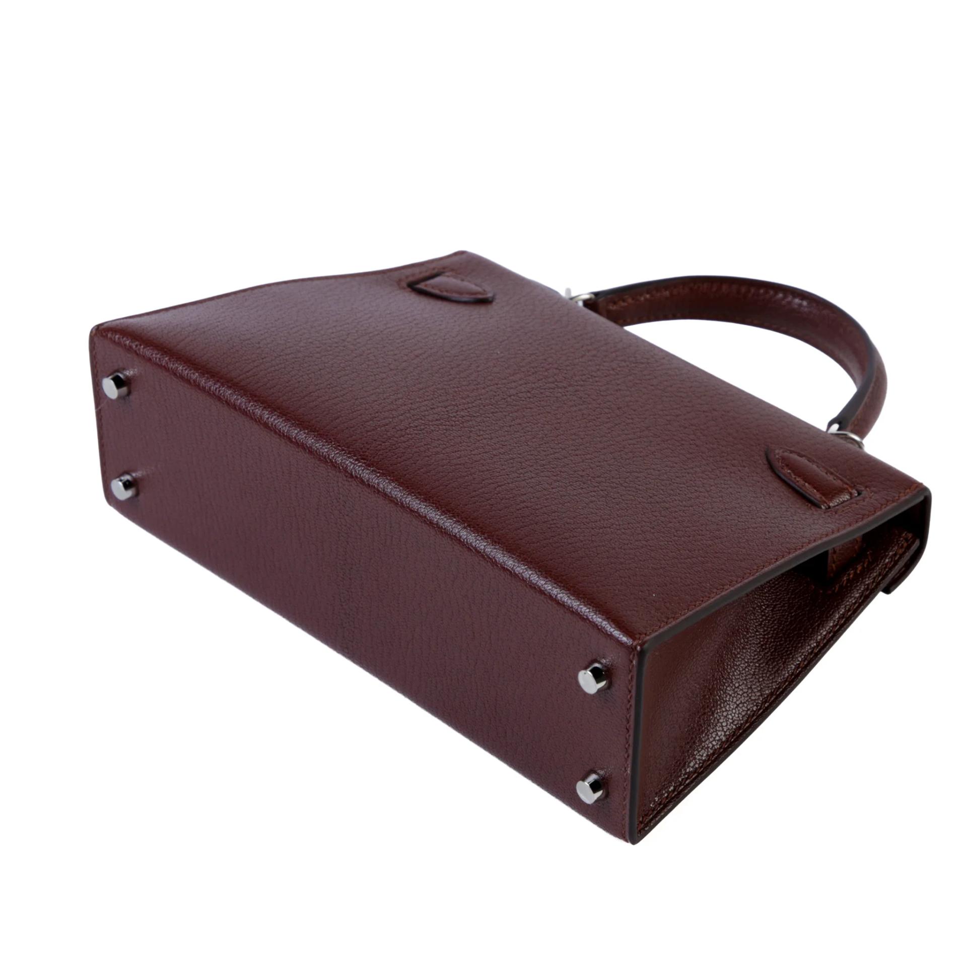 ランク N 新品 HERMÈS エルメス ミニケリー2 クルーテ・ドゥ・クール テール (4D) シェーブルシャムキラ シルバー金具 G刻印 (2026) - 7