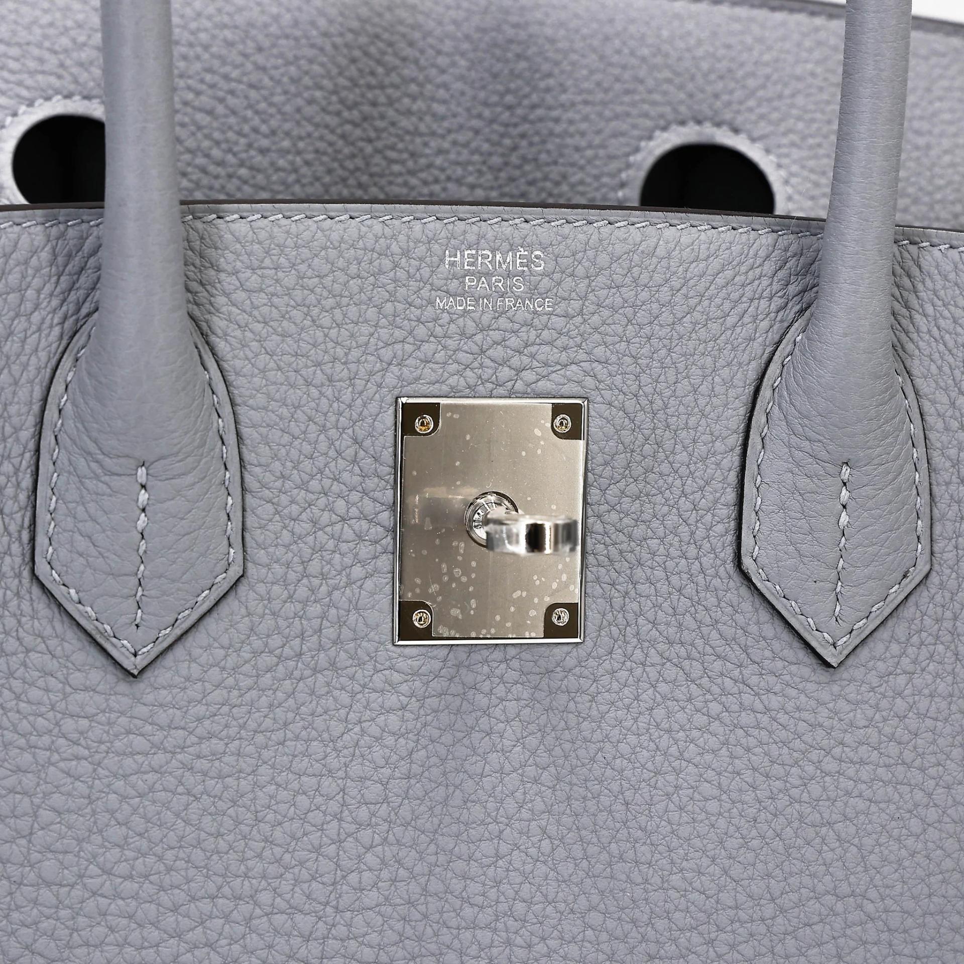 ランク N 新品 HERMÈS エルメス バーキン30 グリパンタン (P0) トゴ シルバー金具 K刻印 (2025) - 10