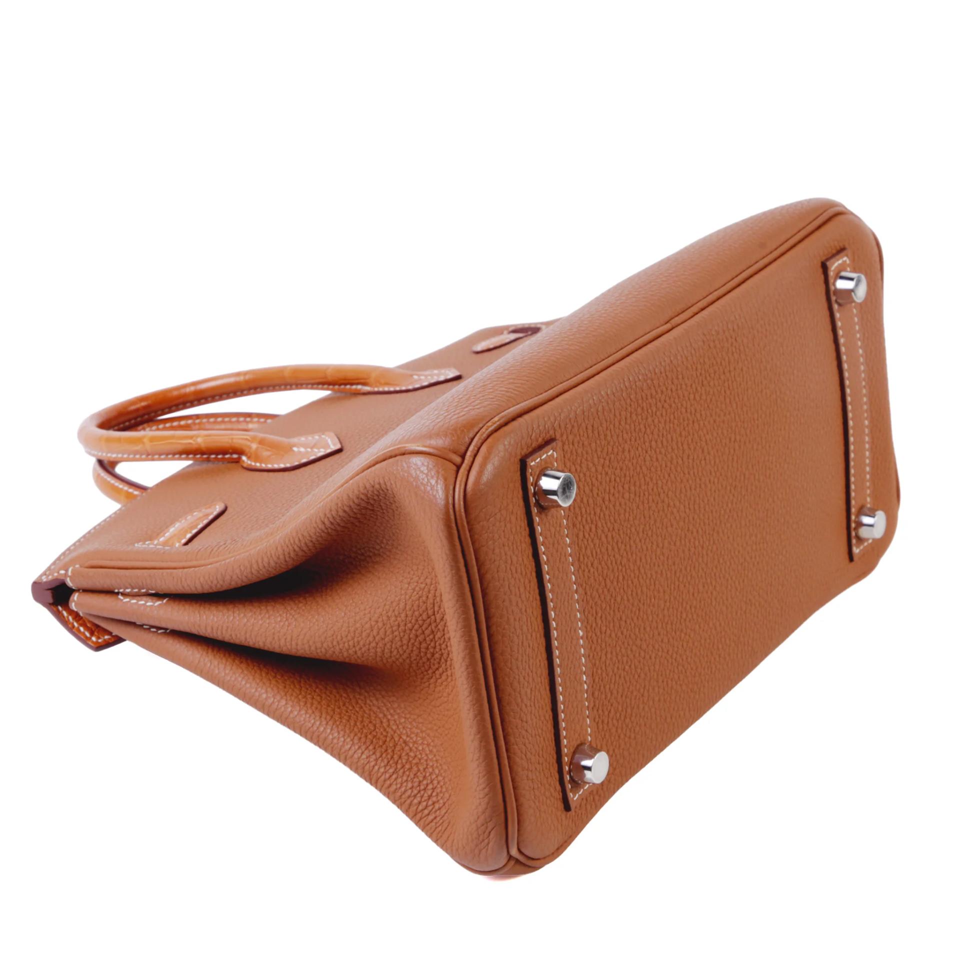 ランク A HERMÈS エルメス バーキン25 タッチ ゴールド (37) トゴ クロコダイル アリゲーター シルバー金具 Z刻印 (2021) - 6