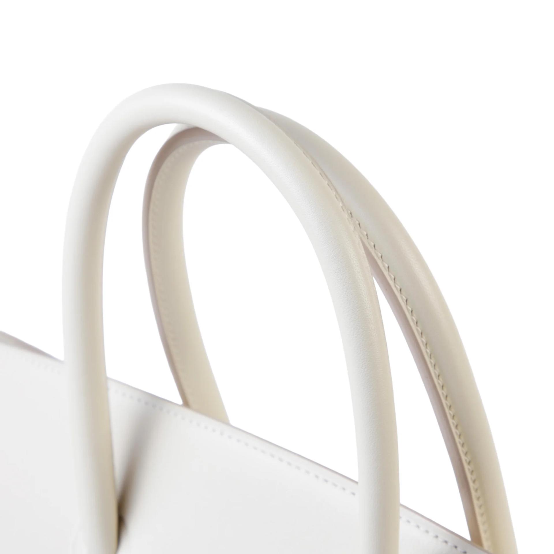 ランク AB HERMÈS エルメス 限定品 バーキン35 シャドー ホワイト (01) トワルアッシュ スイフト シルバー金具 □N刻印 (2010) - 3