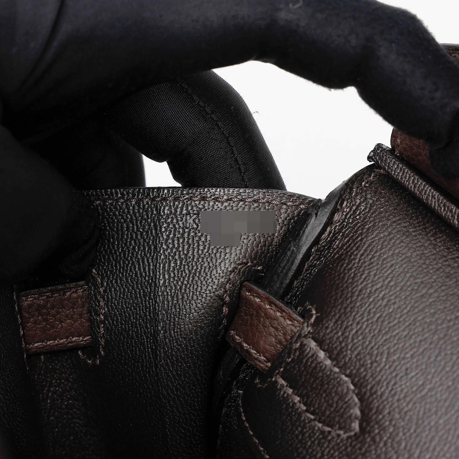 ランク N 新品 HERMÈS エルメス バーキン25 エベンヌ (46) バレニア シルバー金具 K刻印 (2025) - 13